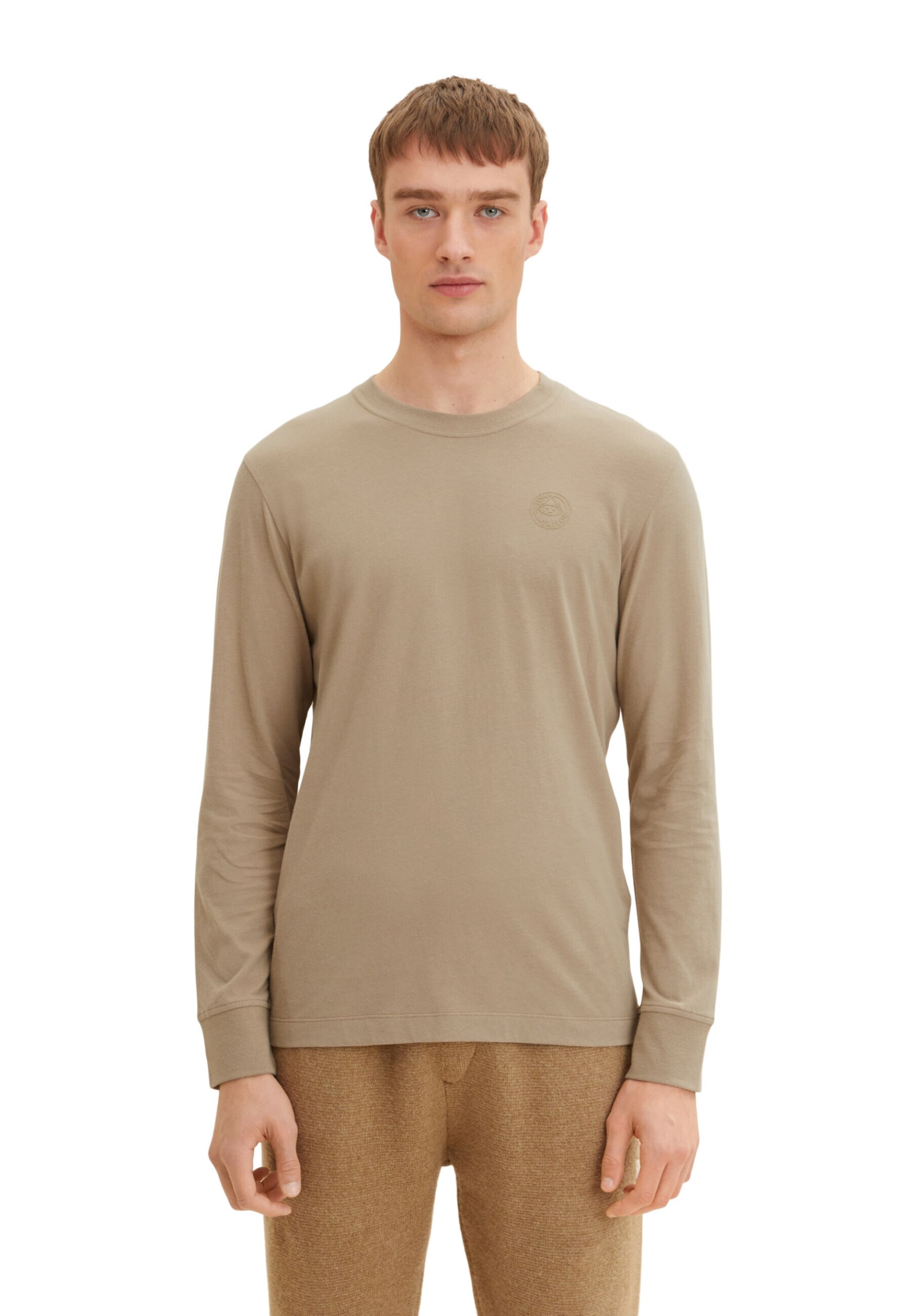 Tom Tailor Longsleeve Langarmshirt mit Logo-Print und Rundhalsausschnitt - Bild 1