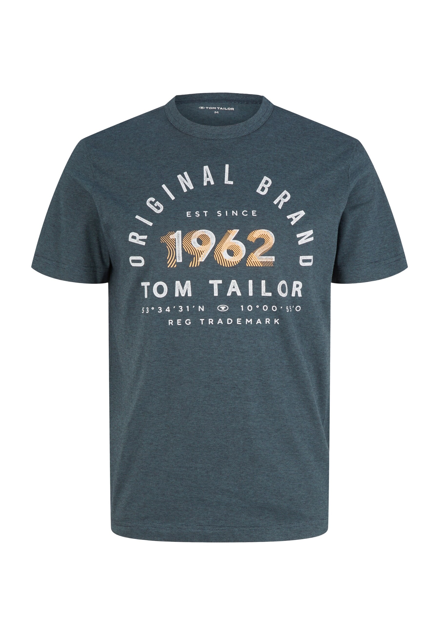 Tom Tailor T-Shirt Gestreiftes Kurzarmshirt mit Rundhalsausschnitt und Print - Bild 1