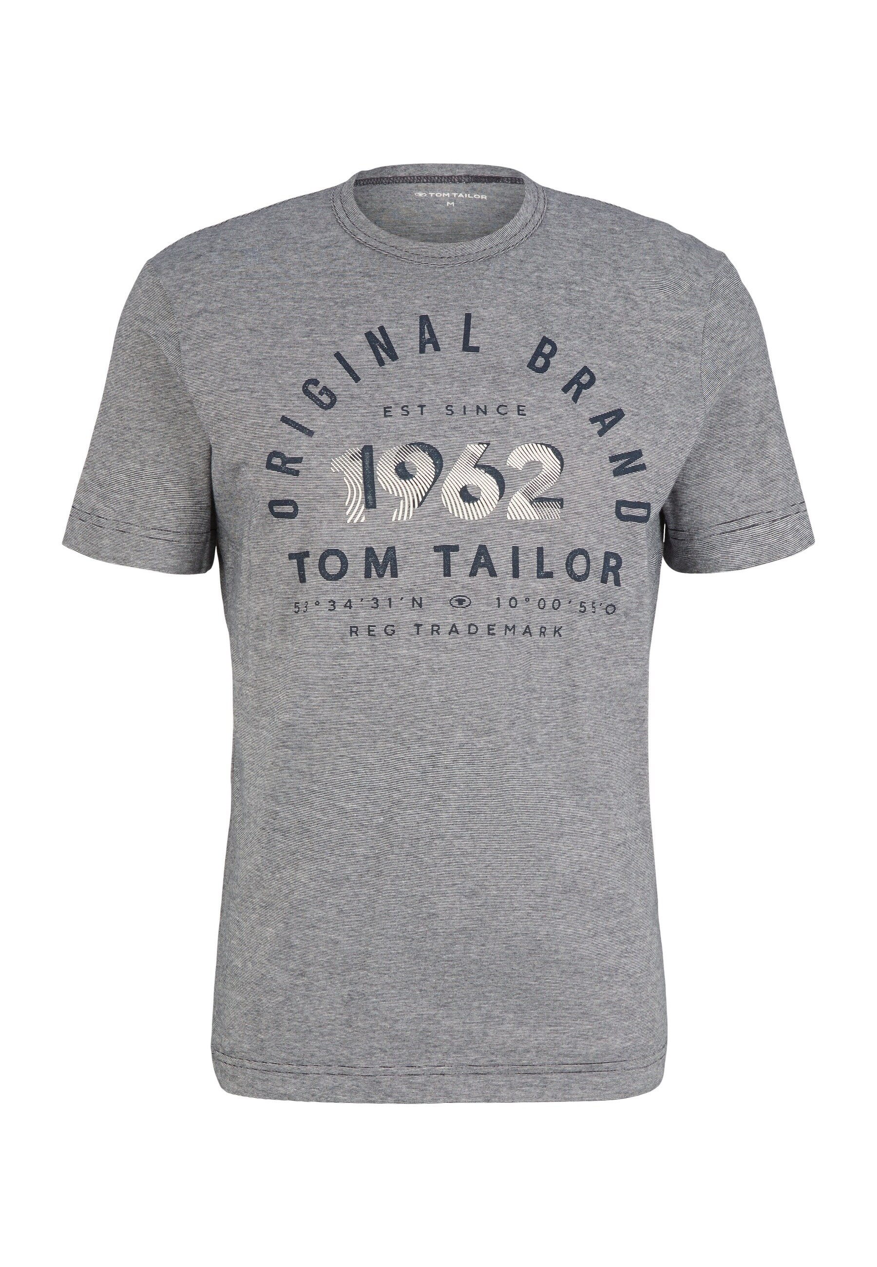 Tom Tailor T-Shirt Gestreiftes Kurzarmshirt mit Rundhalsausschnitt und Print - Bild 1