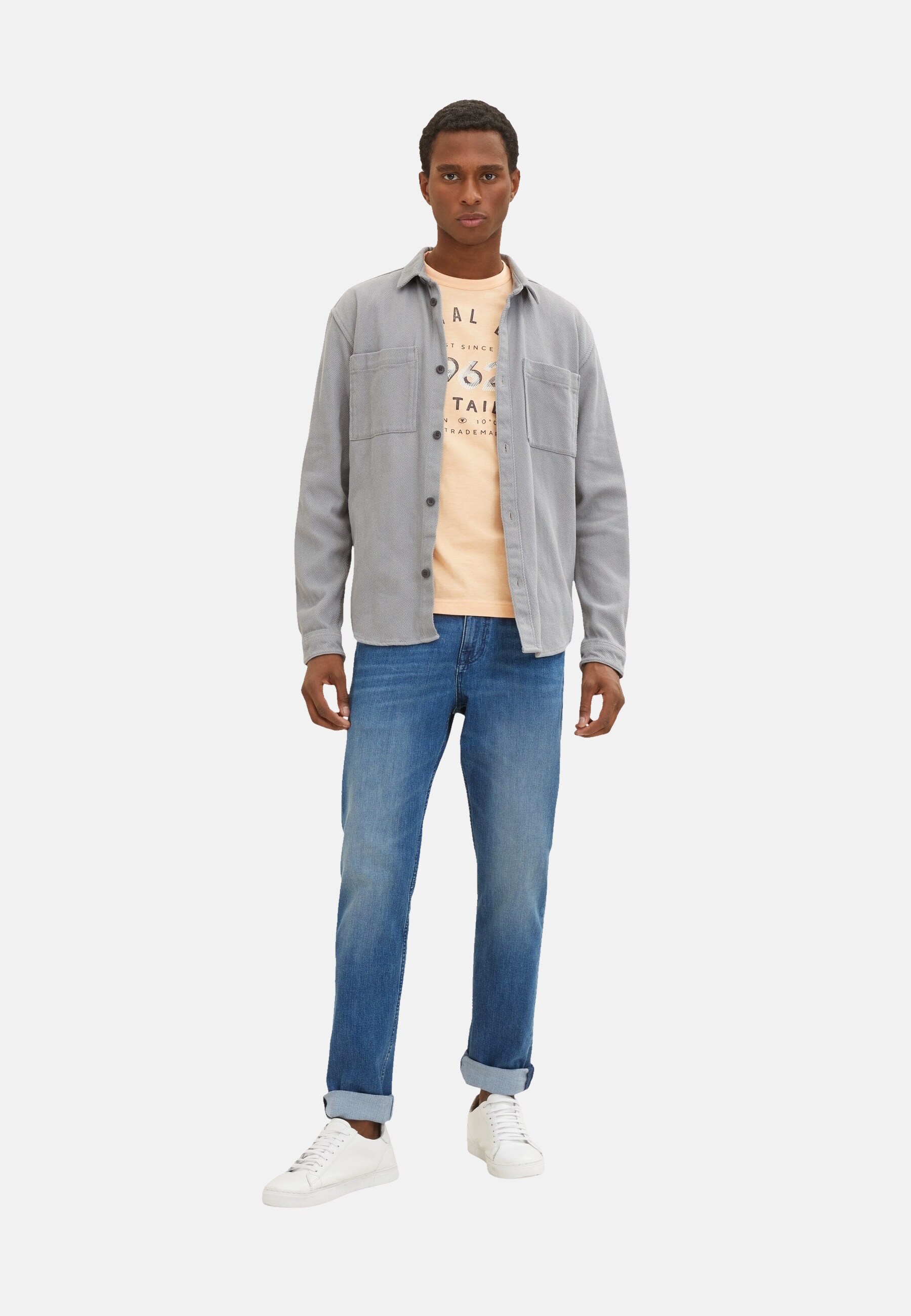 Tom Tailor T-Shirt Gestreiftes Kurzarmshirt mit Rundhalsausschnitt und Print - Bild 1