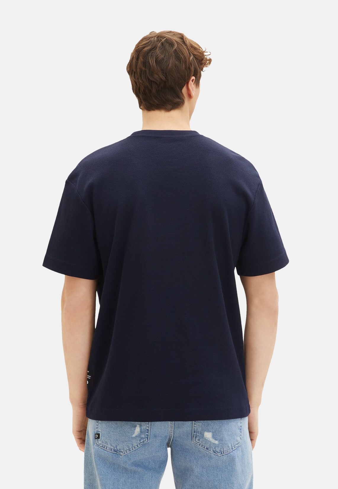 Tom Tailor T-Shirt Kurzarmshirt structured mit Brusttasche | 04065869819473