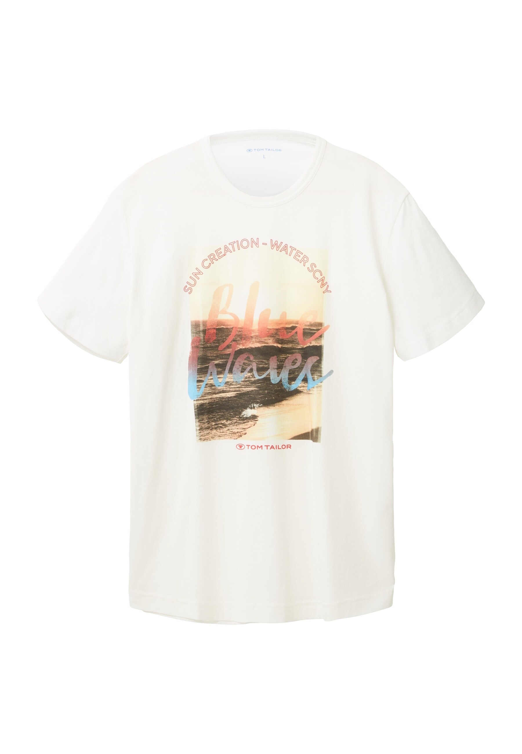 Tom Tailor T-Shirt Kurzarmshirt mit Rundhalsausschnitt und Foto-Print - Bild 1