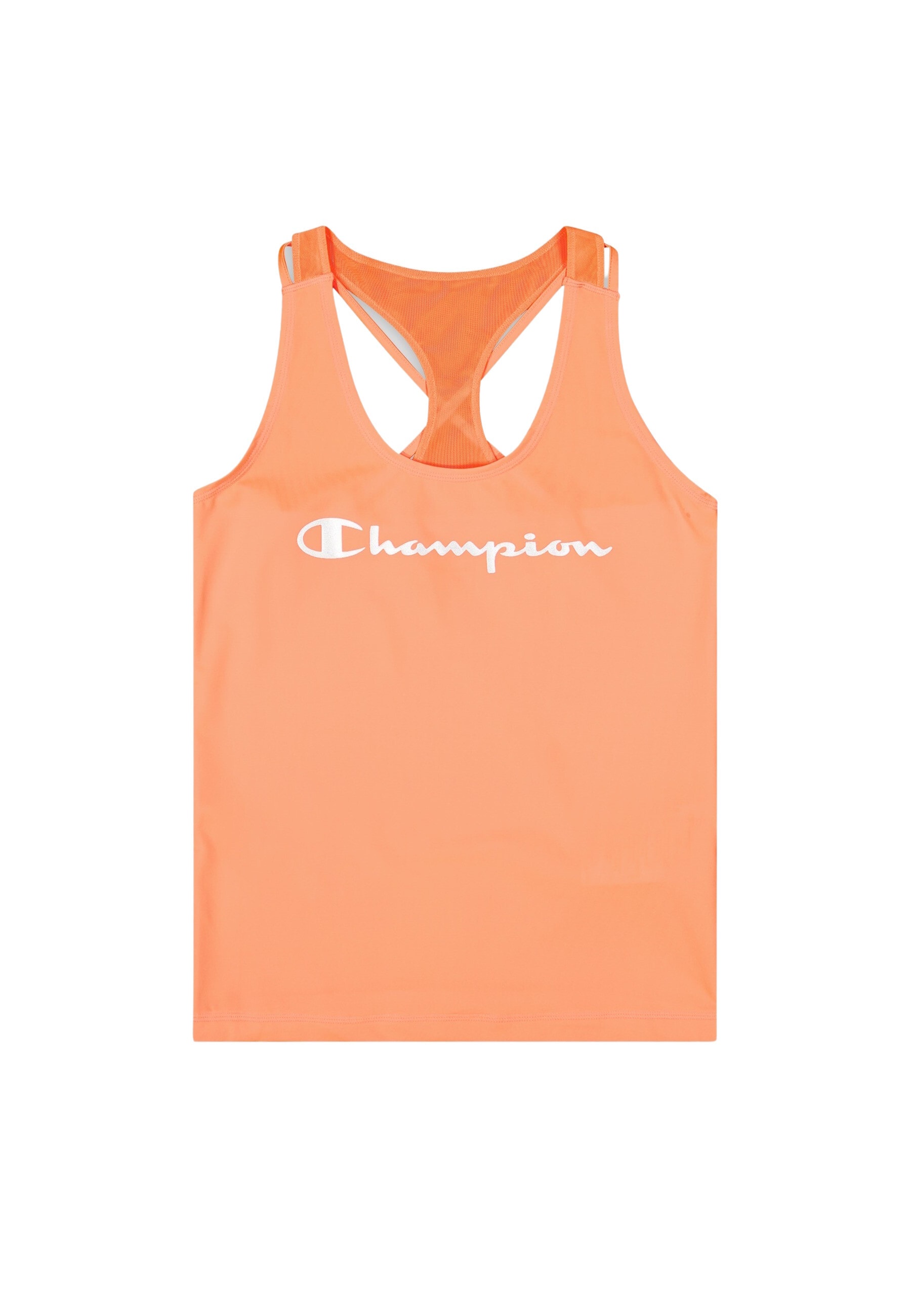 Champion Top K&ouml;rpernahes Sport-Bustier mit Ringerr&uuml;cken und Printlogo-Schriftzug - Bild 1