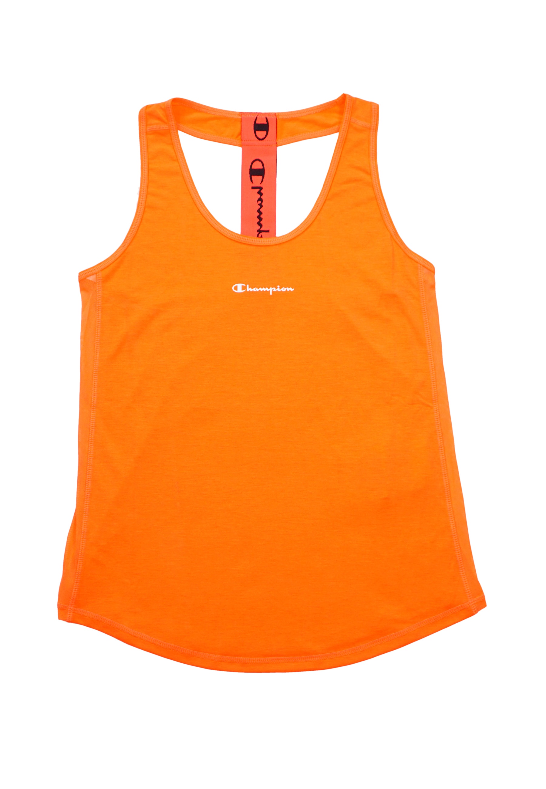 Champion Top Einfarbiges Sport-Bustier mit Ringerr&uuml;cken und Printlogo-Schriftzug - Bild 1