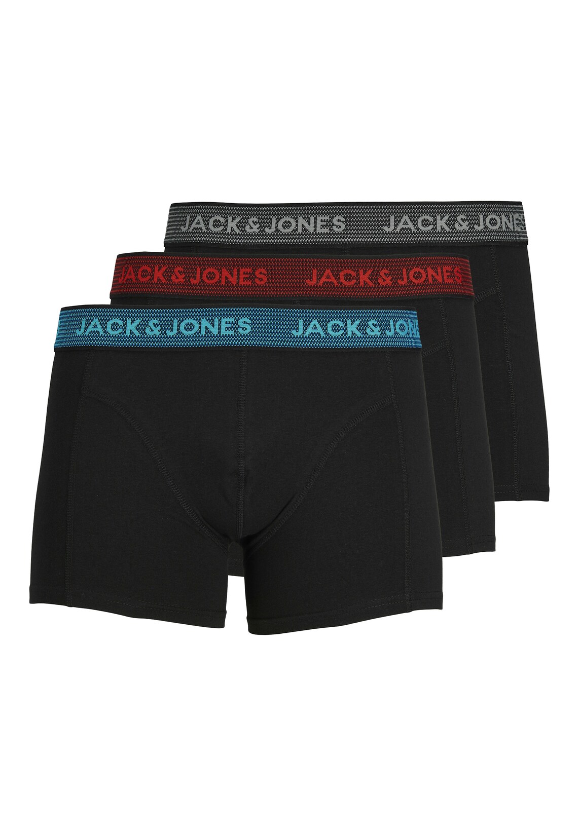 Jack & Jones Boxershorts WAISTBAND 3er Pack Trunks | 05713617376950