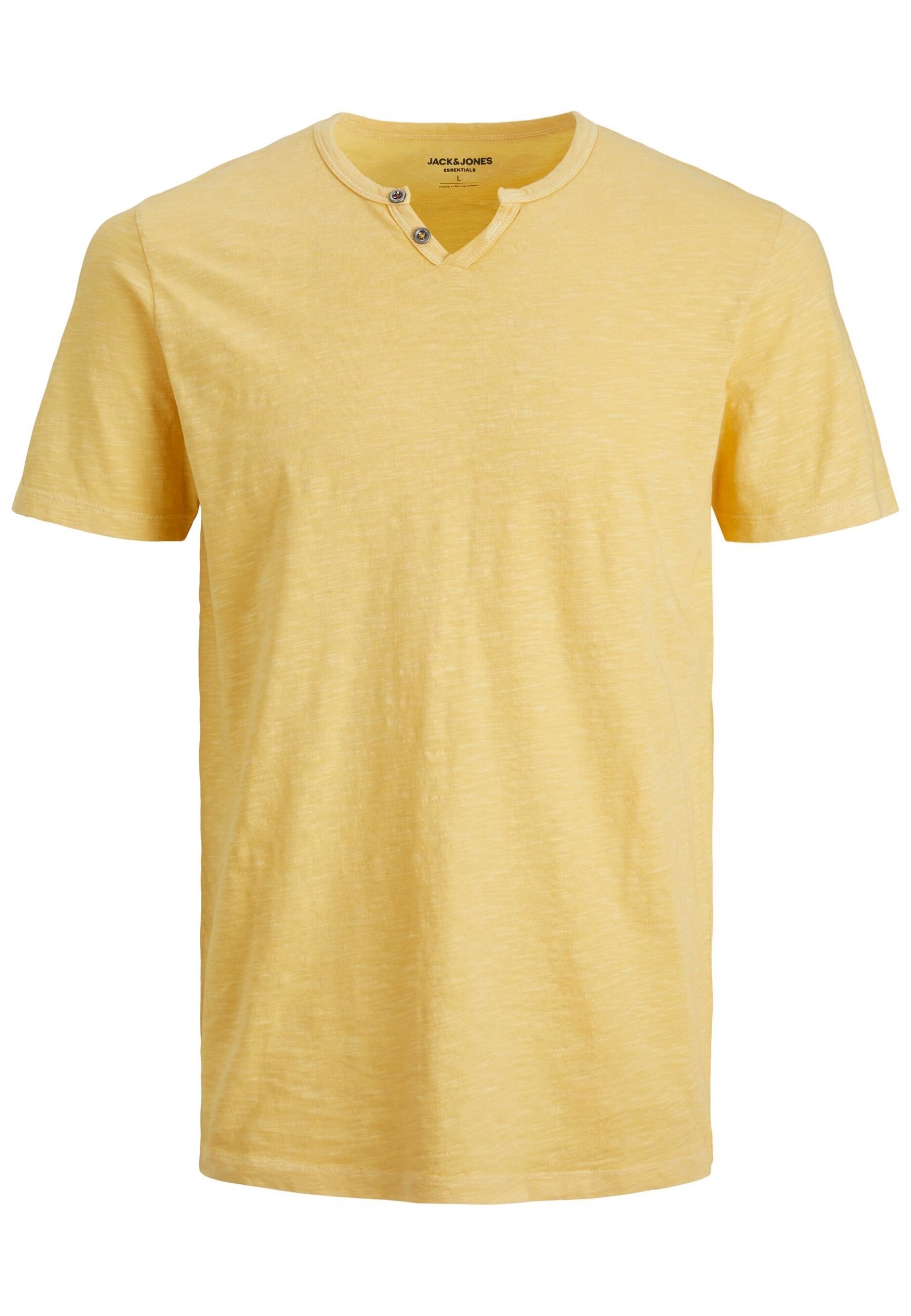 Jack & Jones T-Shirt SPLIT NECK Kurzarmshirt mit zwei Zierkn&ouml;pfen aus Slub-Gewebe - Bild 1