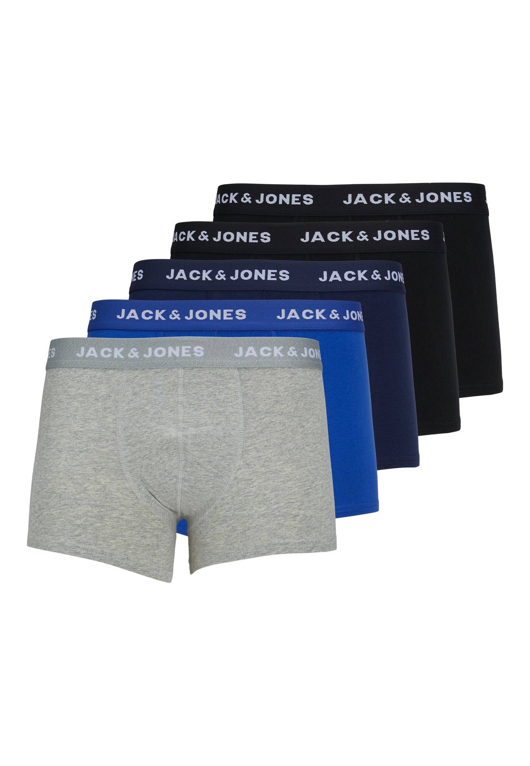 Jack & Jones Trunk Boxershorts BASIC PLAIN im 5 Pack mit elastischem Bund und Logoprint - Bild 1