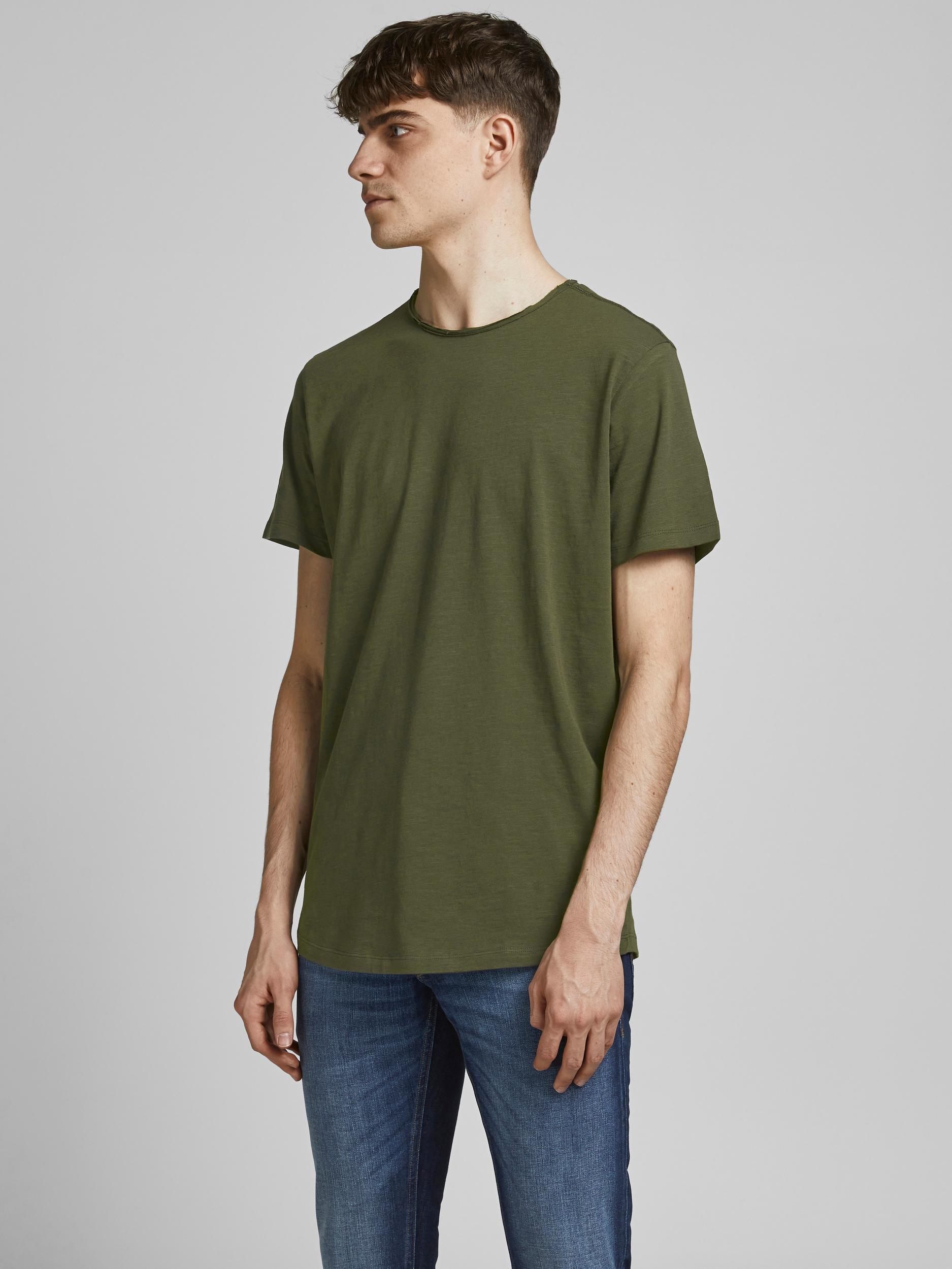Jack & Jones Shirt T-Shirt mit offenem Saum JJEBASHER TEE O-NECK - Bild 1