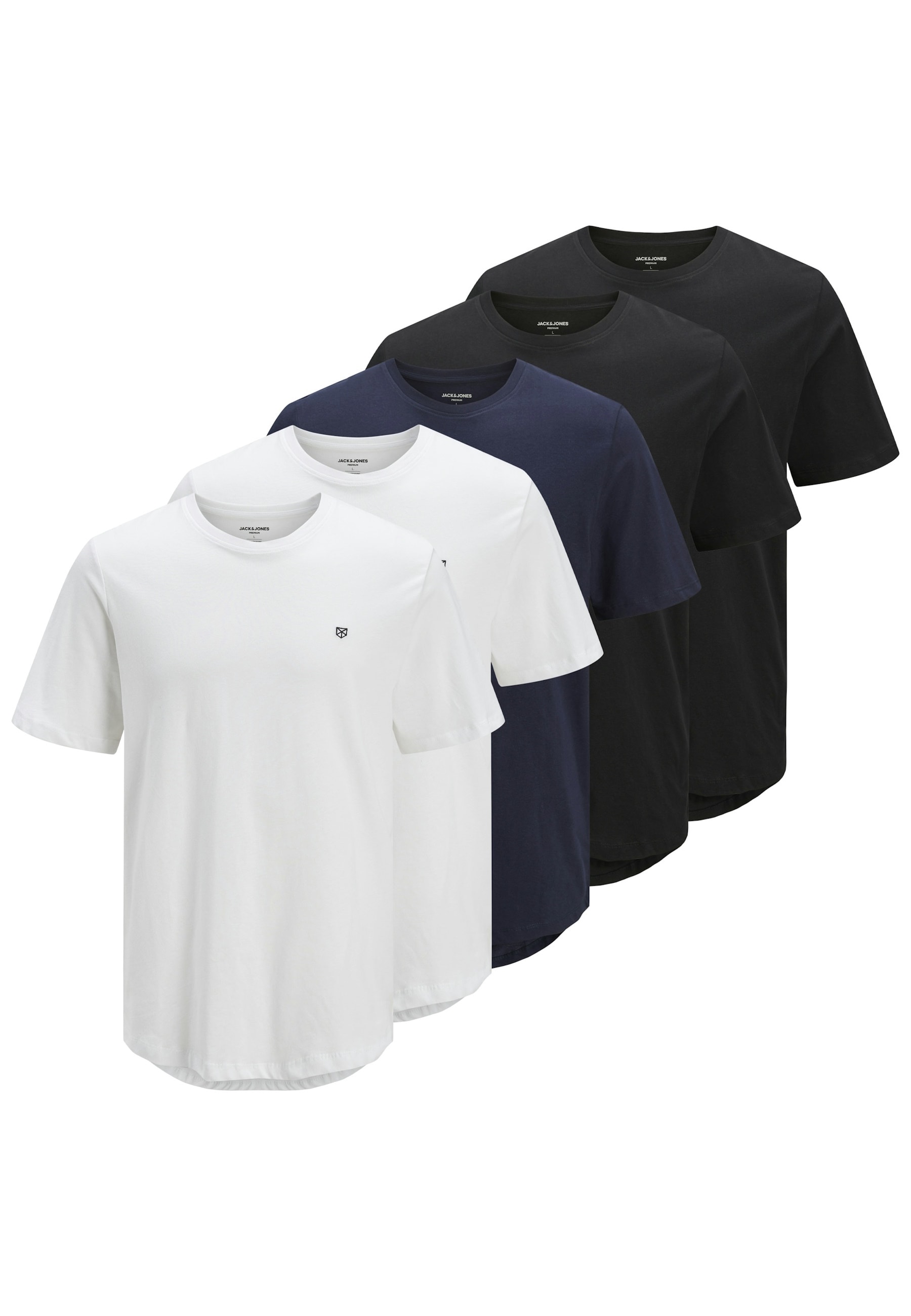 Jack & Jones T-Shirt BRODY Kurzarmshirt 5er Pack - Bild 1