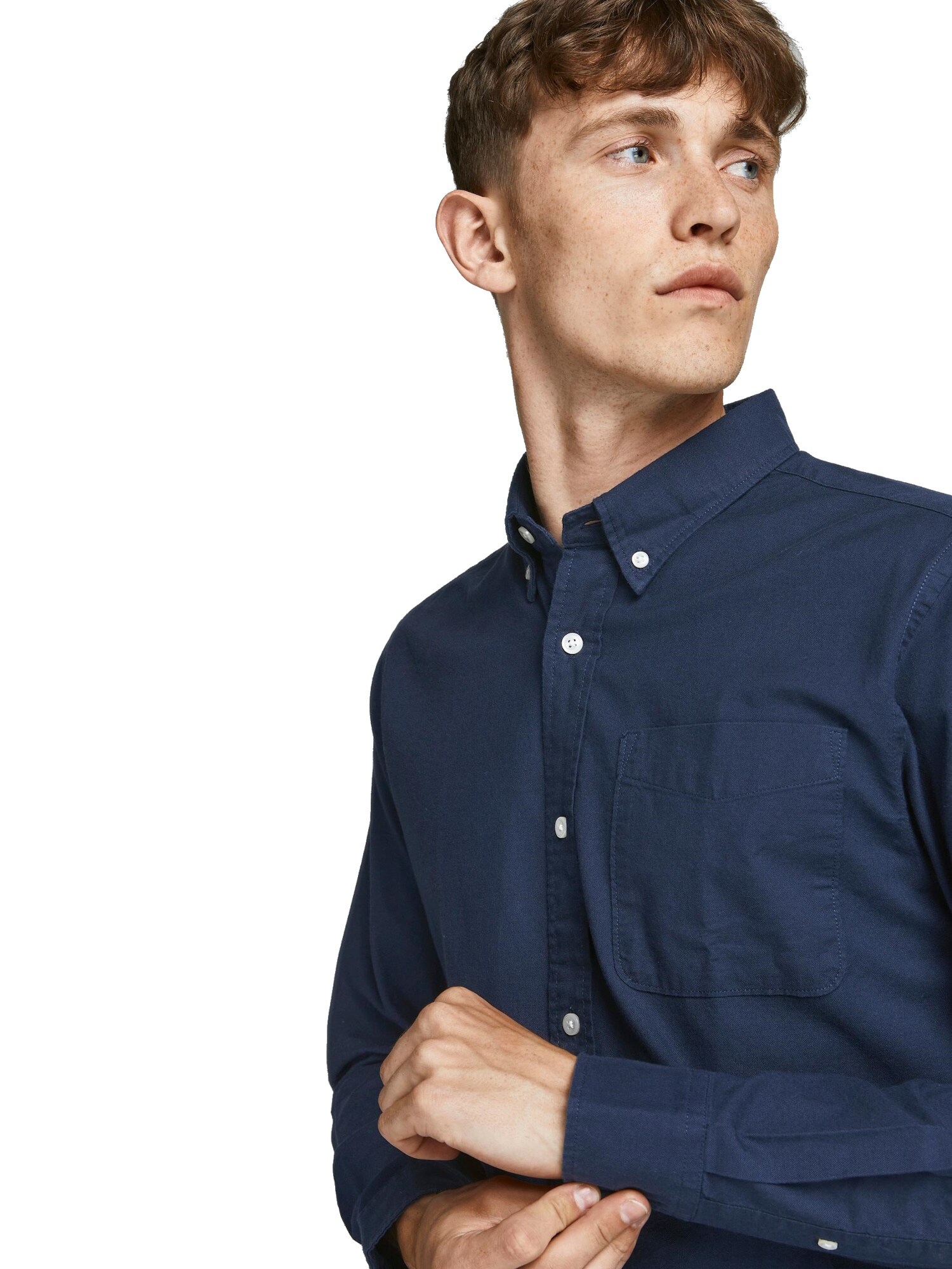 Jack & Jones Hemd BROOK Slimfit Langarmhemd mit Button-Down-Kragen - Bild 1