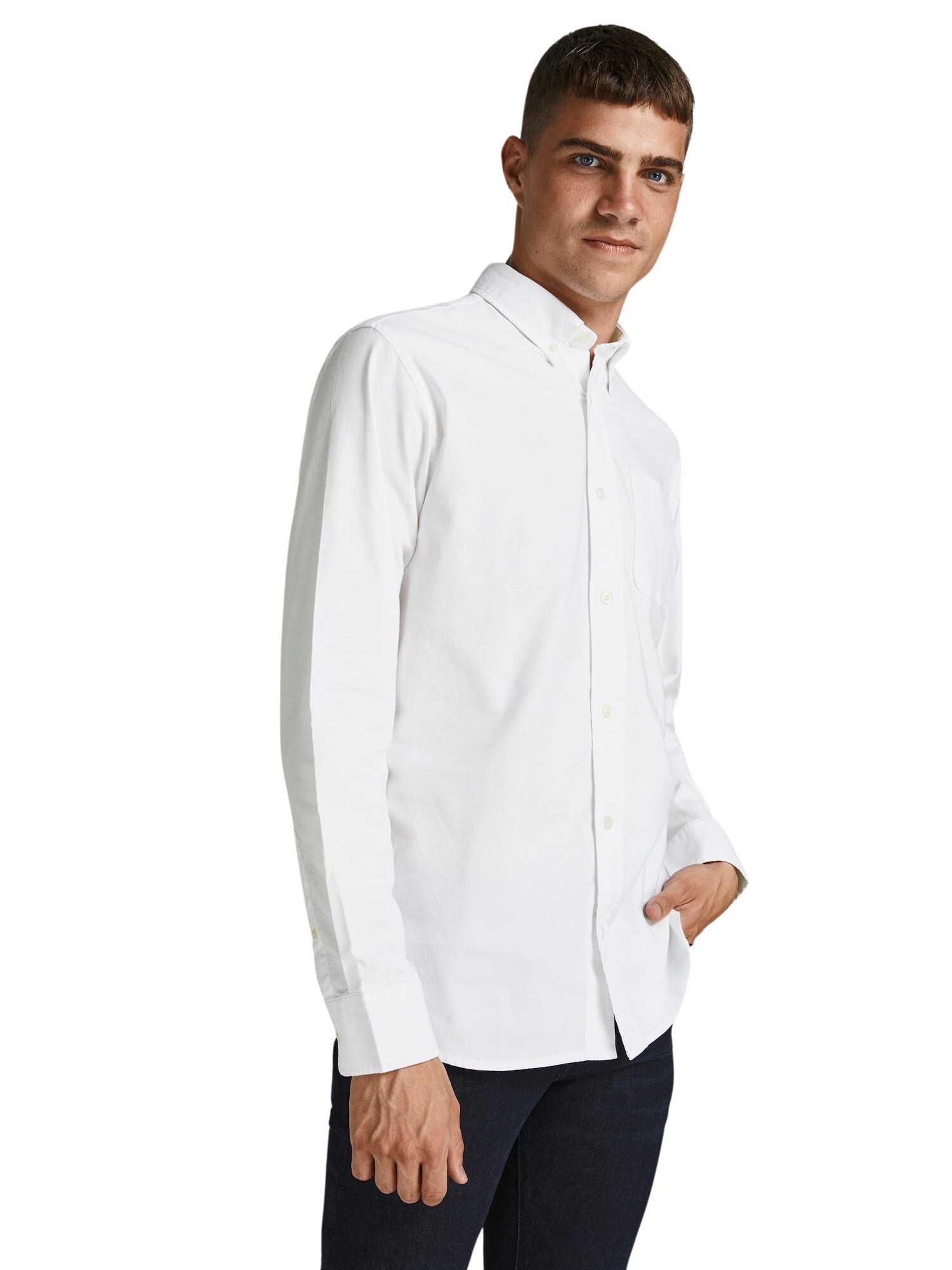 Jack & Jones Hemd BROOK Slimfit Langarmhemd mit Button-Down-Kragen - Bild 1