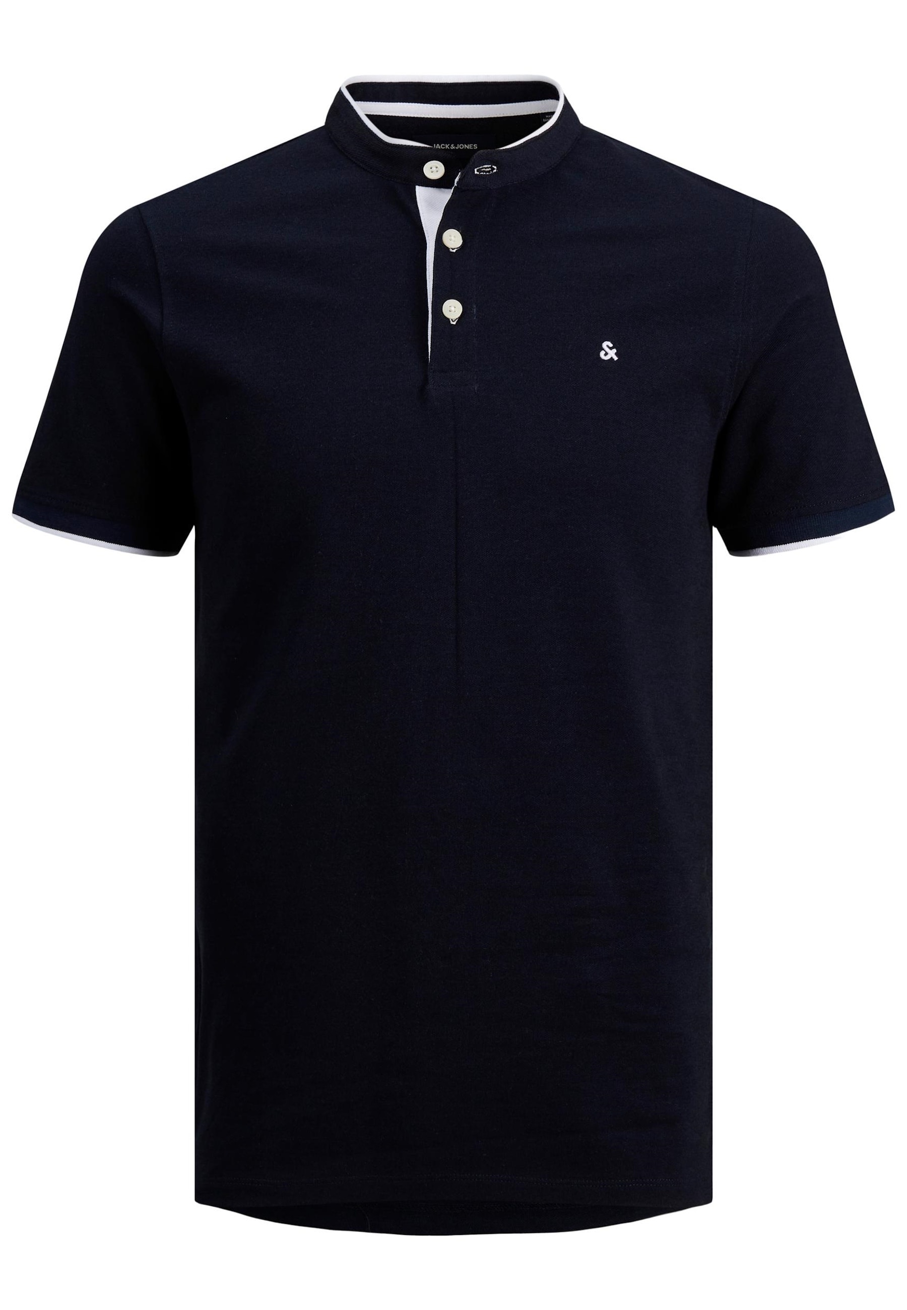 Jack & Jones Shirt T-Shirt mit Stehkragen JJEPAULOS MAO POLO - Bild 1