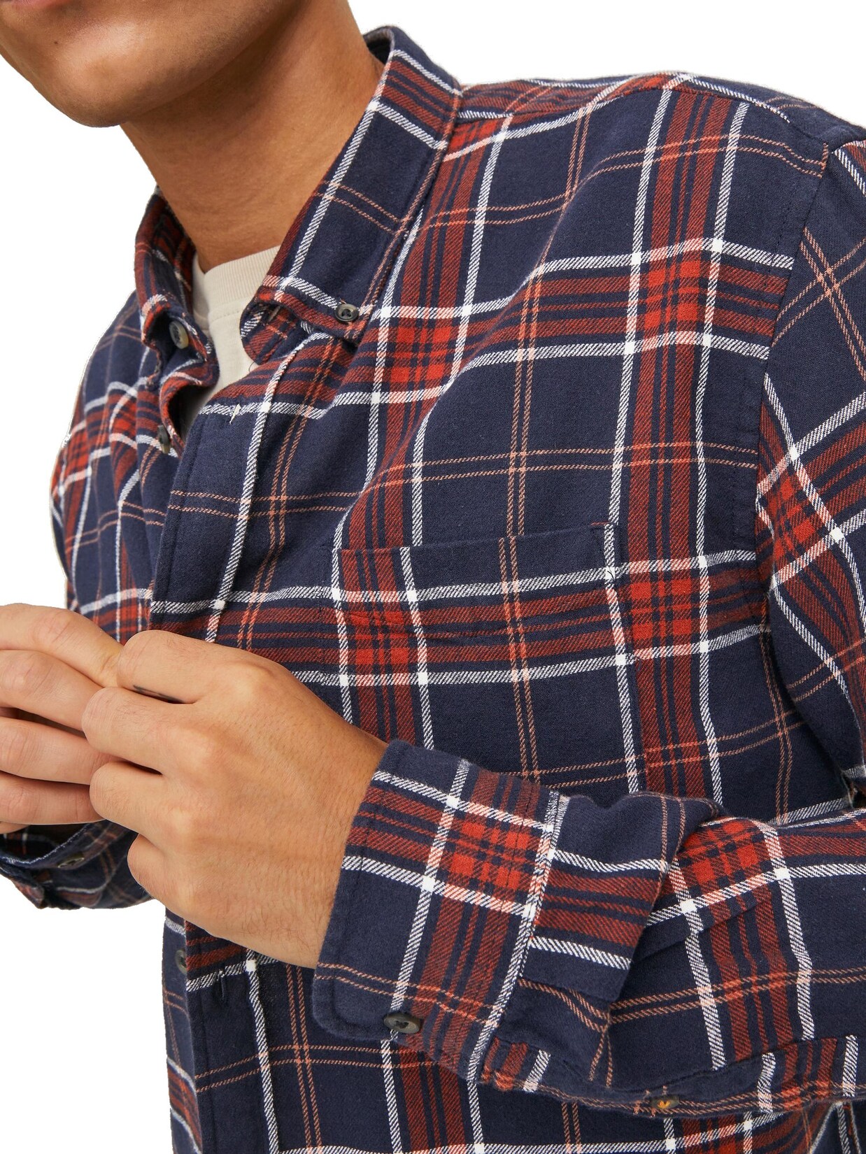 Jack & Jones Hemd Classic Langarmhemd halbe Knopfleiste | 05715306973549