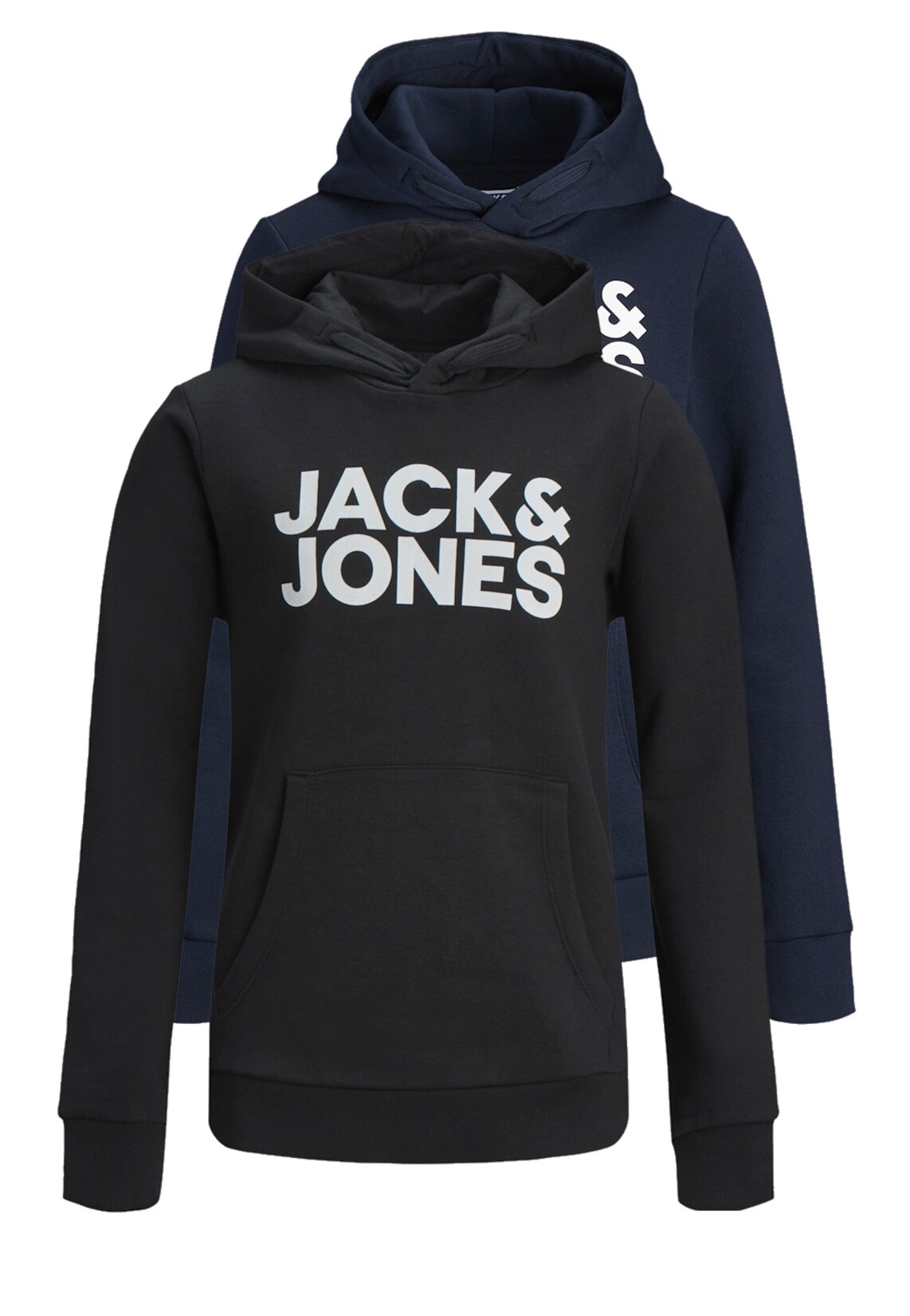 Jack & Jones Junior Hoodie CORP LOGO Kapuzensweatshirt Doppelpack | 05715219922078