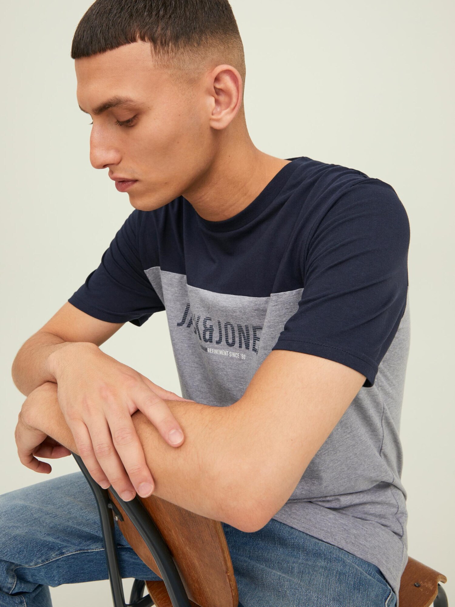 Jack & Jones T-Shirt Dan Blocking Kurzarmshirt - Bild 1