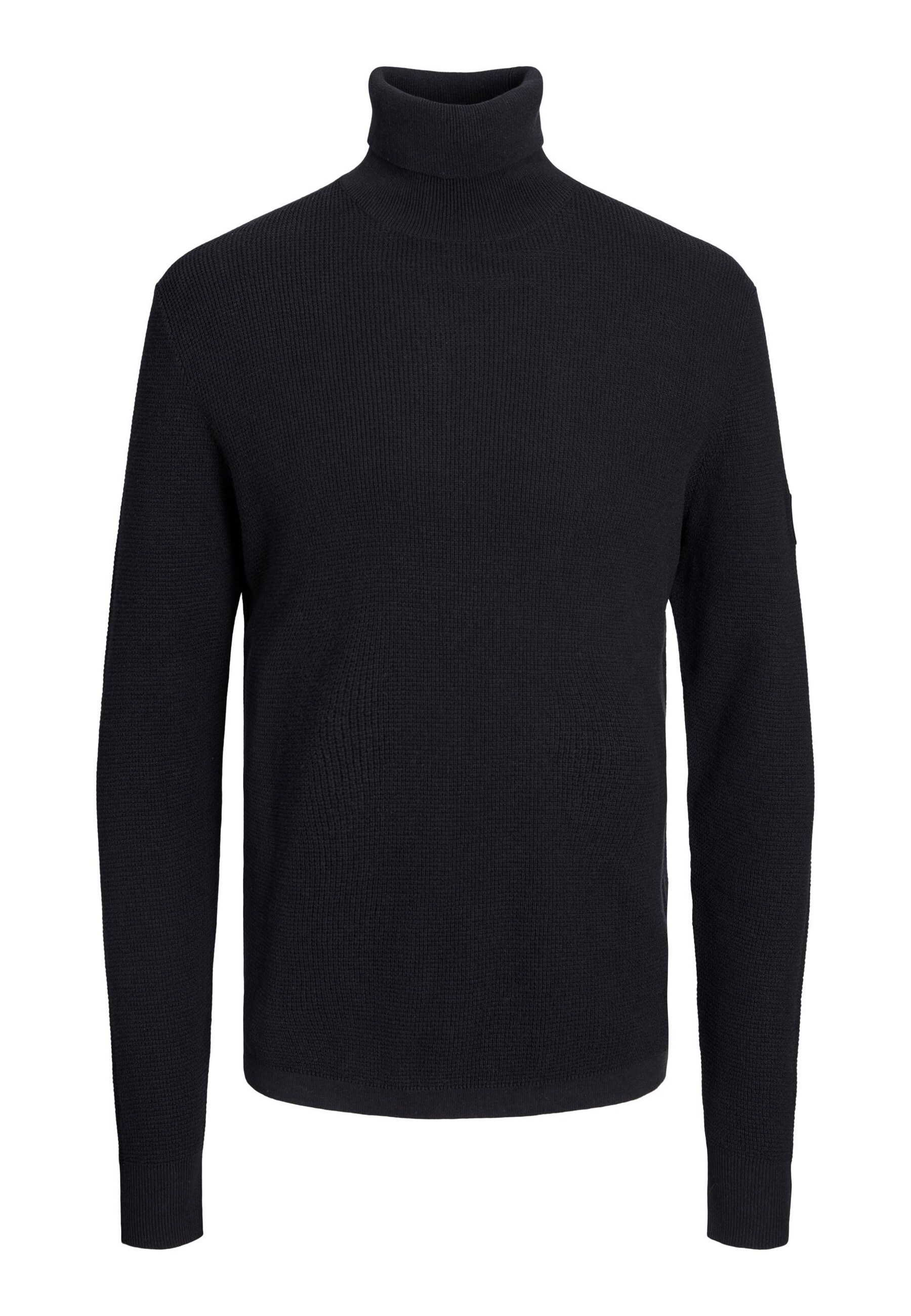 Jack & Jones Pullover Waffelstrickpullover mit Rollkragen und Logo-Aufn&auml;her - Bild 1