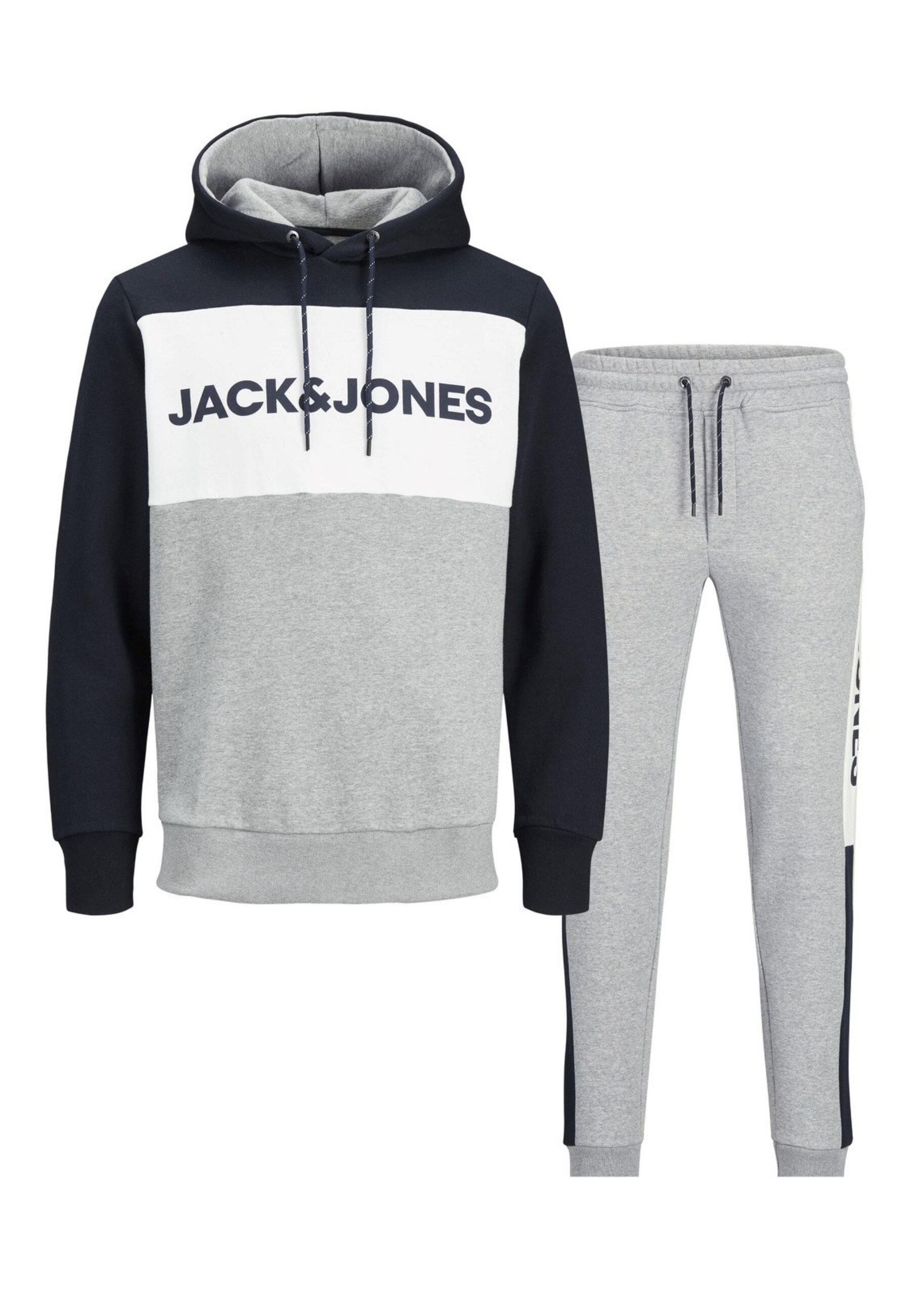 Jack Jones Sportanzug LOGO BLOCKING SWEAT HOOD SET Jogginganzug
