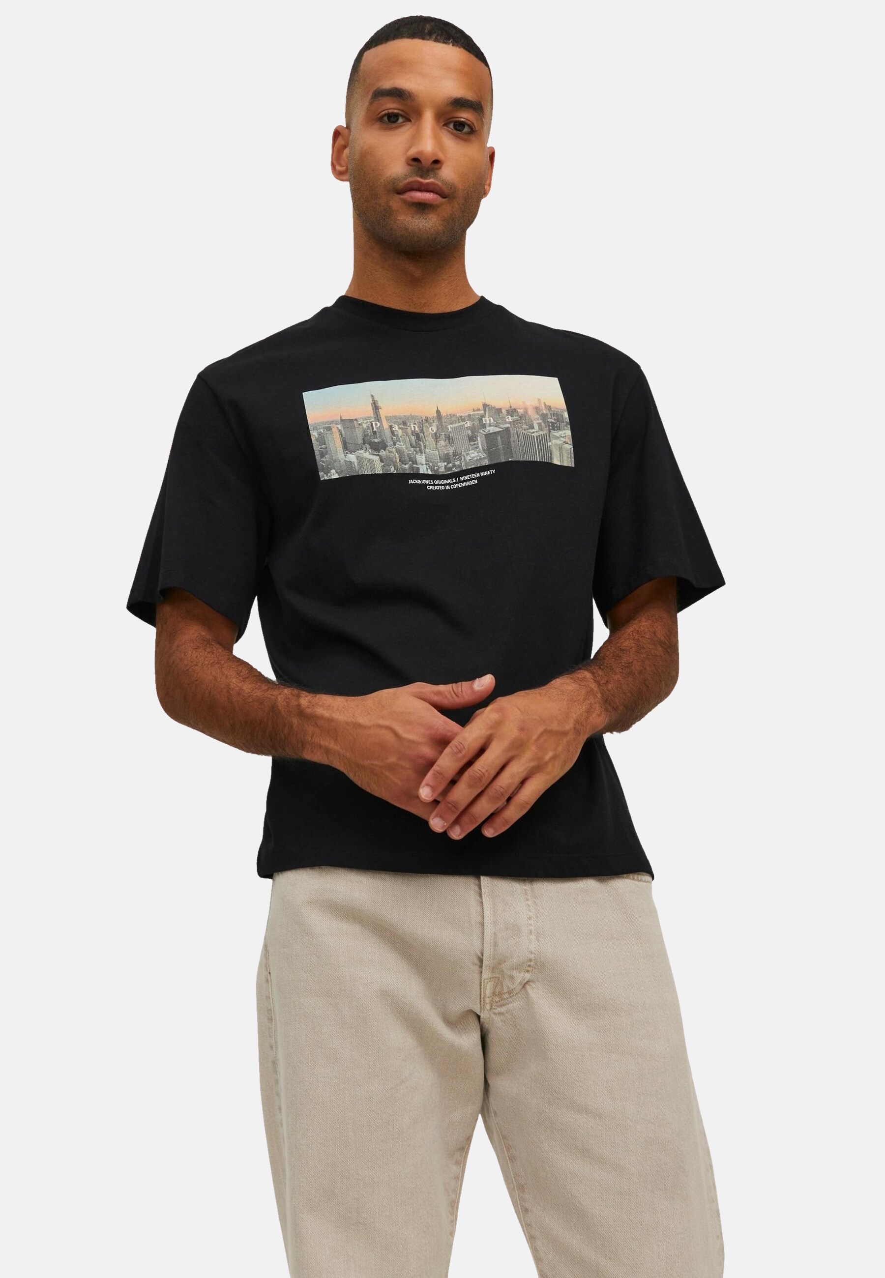 Jack & Jones T-Shirt COPENHAGEN Kurzarmshirt mit Rundhalsausschnitt und Fotodruck - Bild 1