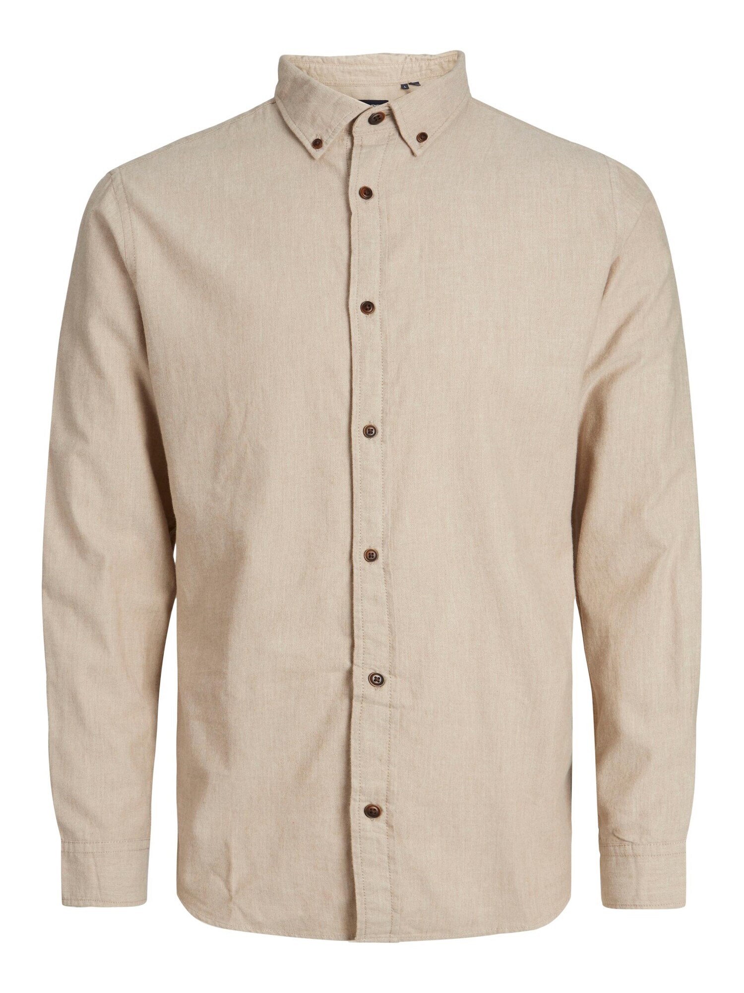 Jack & Jones Hemd Unifarbenes Langarmhemd JWHHEATHER SHIRT mit Button-Down Kragen in Slim-Fit - Bild 1