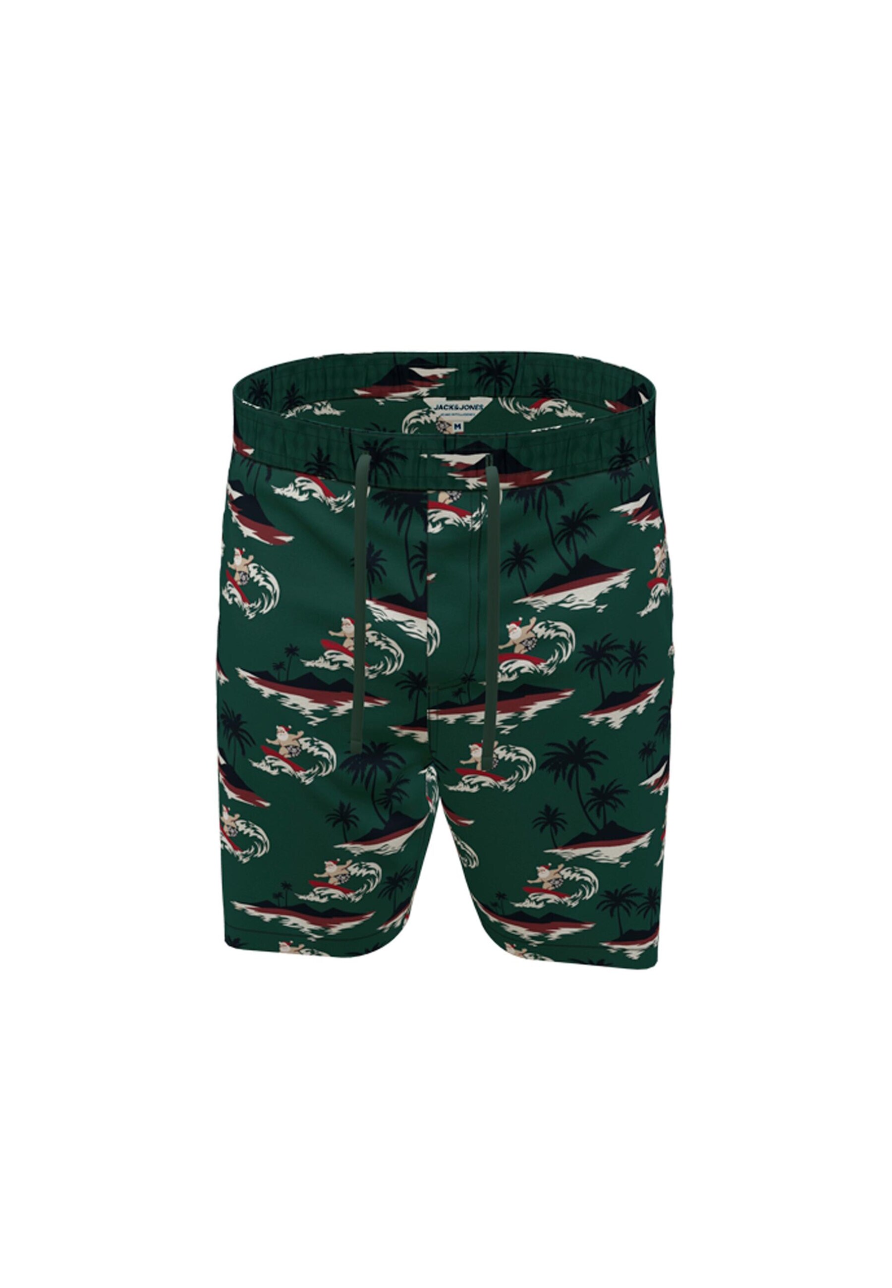 Jack & Jones Shorts Kurze Hose JPSTJEFF JJJOGGER SHORTS XMAS AKM mit Tunnelzug und Print-Motiv - Bild 1