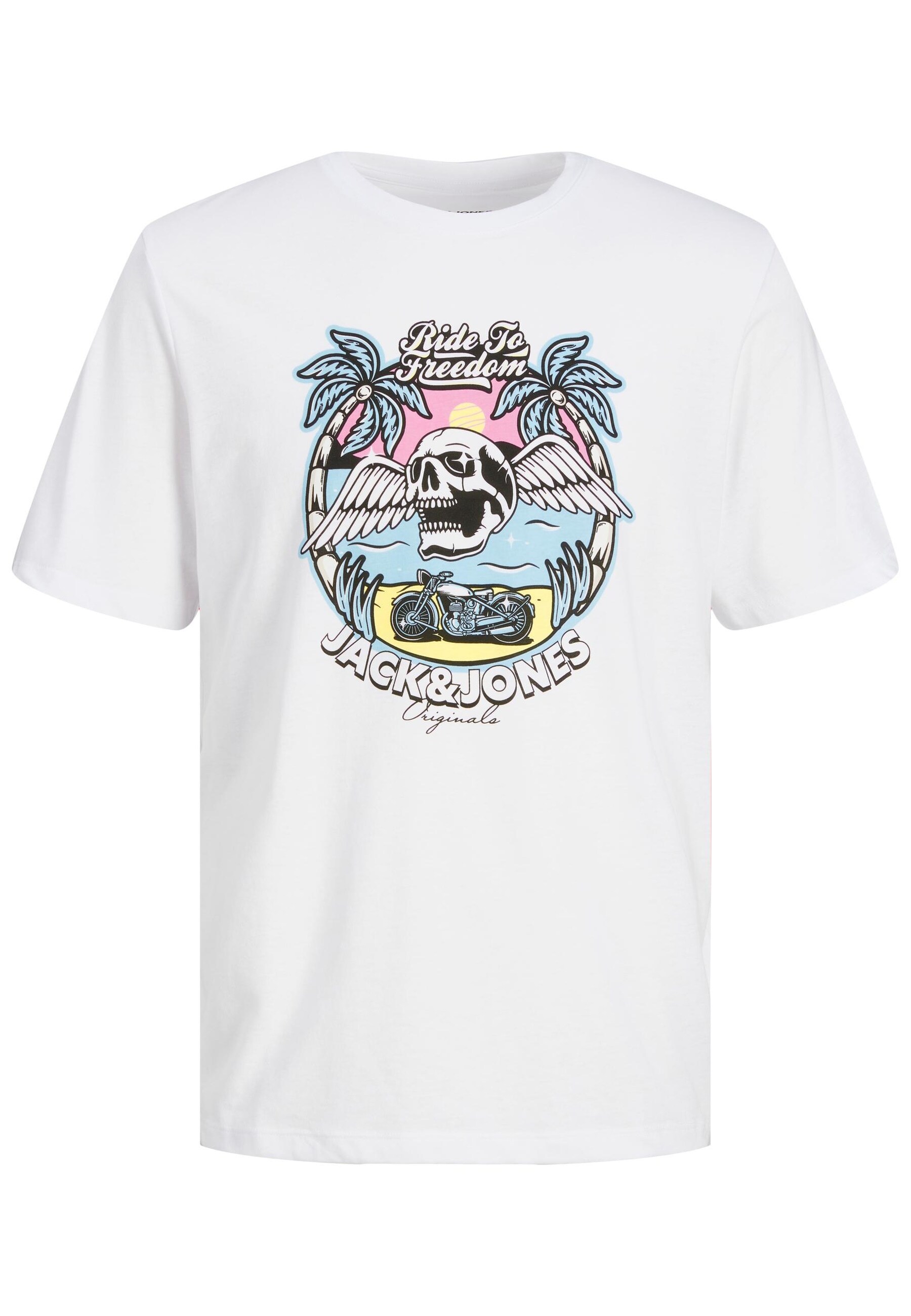 Jack & Jones T-Shirt BEACHBONE Kurzarmshirt mit Rundhalsausschnitt und Front-Print - Bild 1