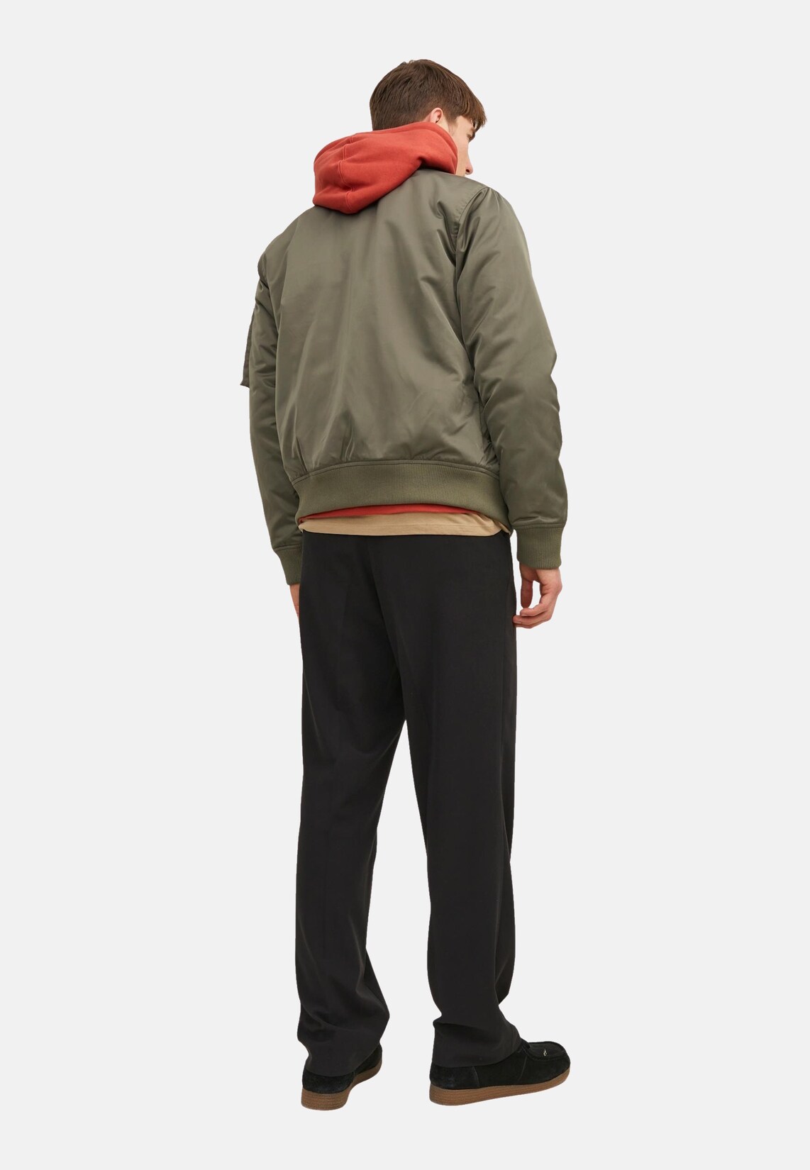 Jack & Jones Jacke OCEAN Bomberjacke mit Reißverschluss, Taschen und kontrastfarbenem Innenfutter | 05715424316495