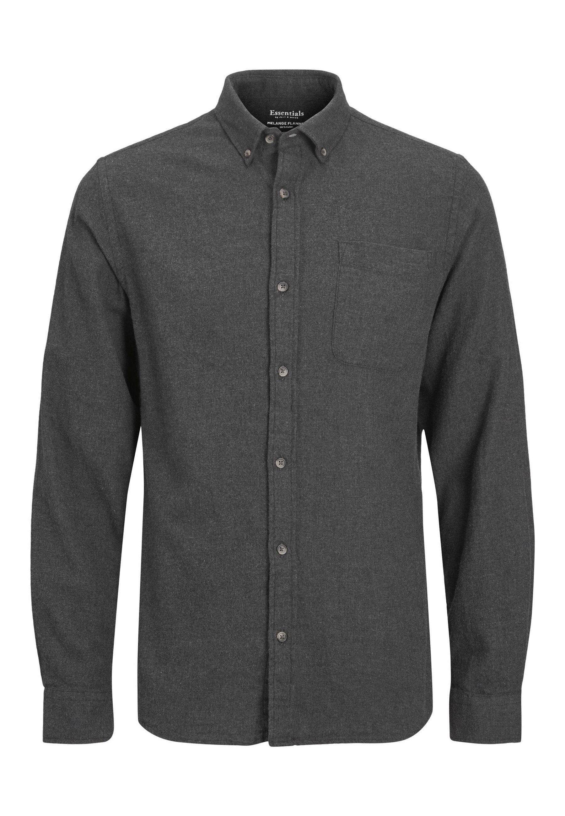 Jack & Jones Hemd CLASSIC MELANGE Slimfit Langarmhemd mit Button-Down-Kragen und Brusttasche - Bild 1