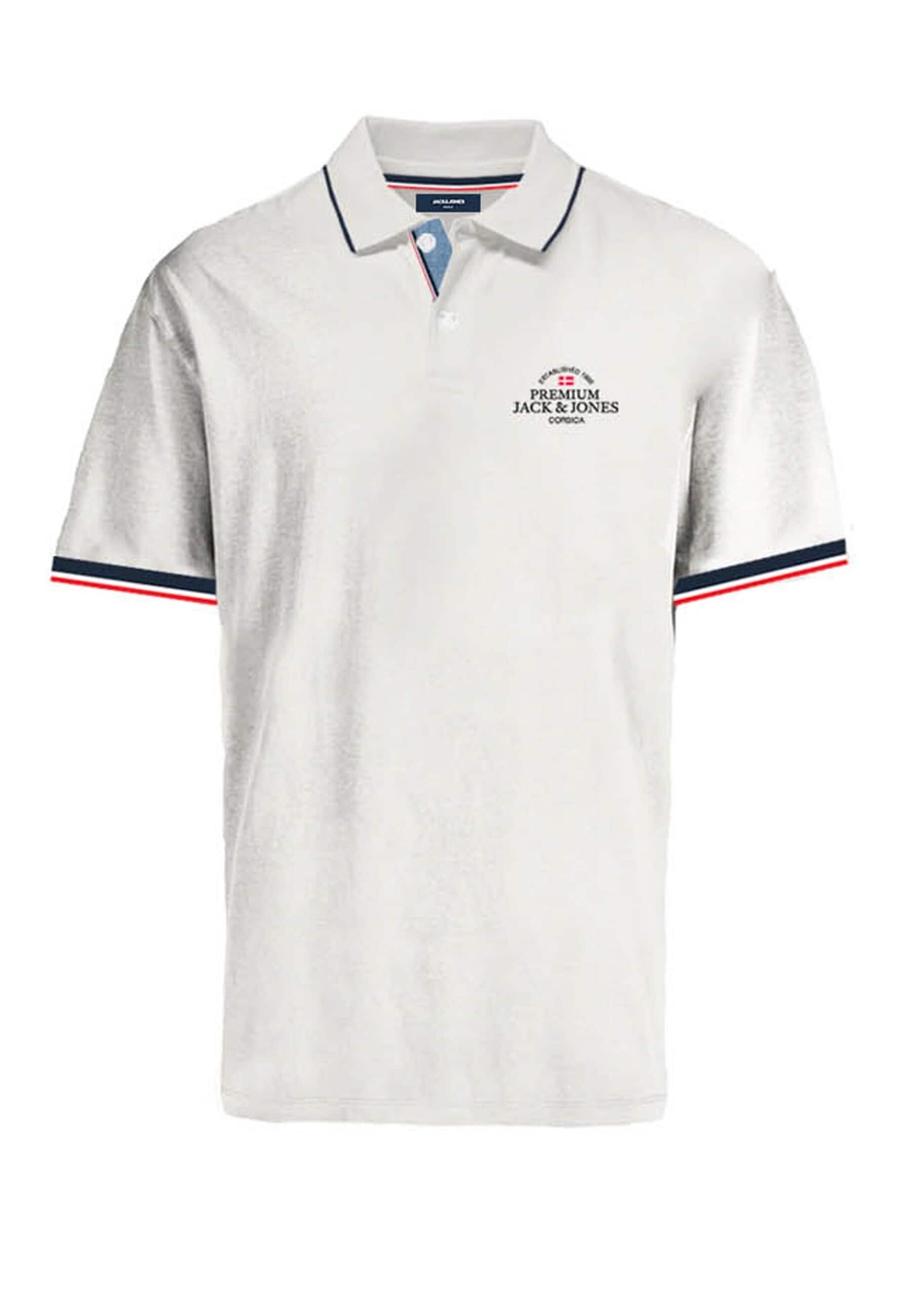 Jack & Jones Shirt Piqu&eacute;-Poloshirt BLUWAVE POLO SS mit Rippb&uuml;ndchen und Logo-Stitching - Bild 1