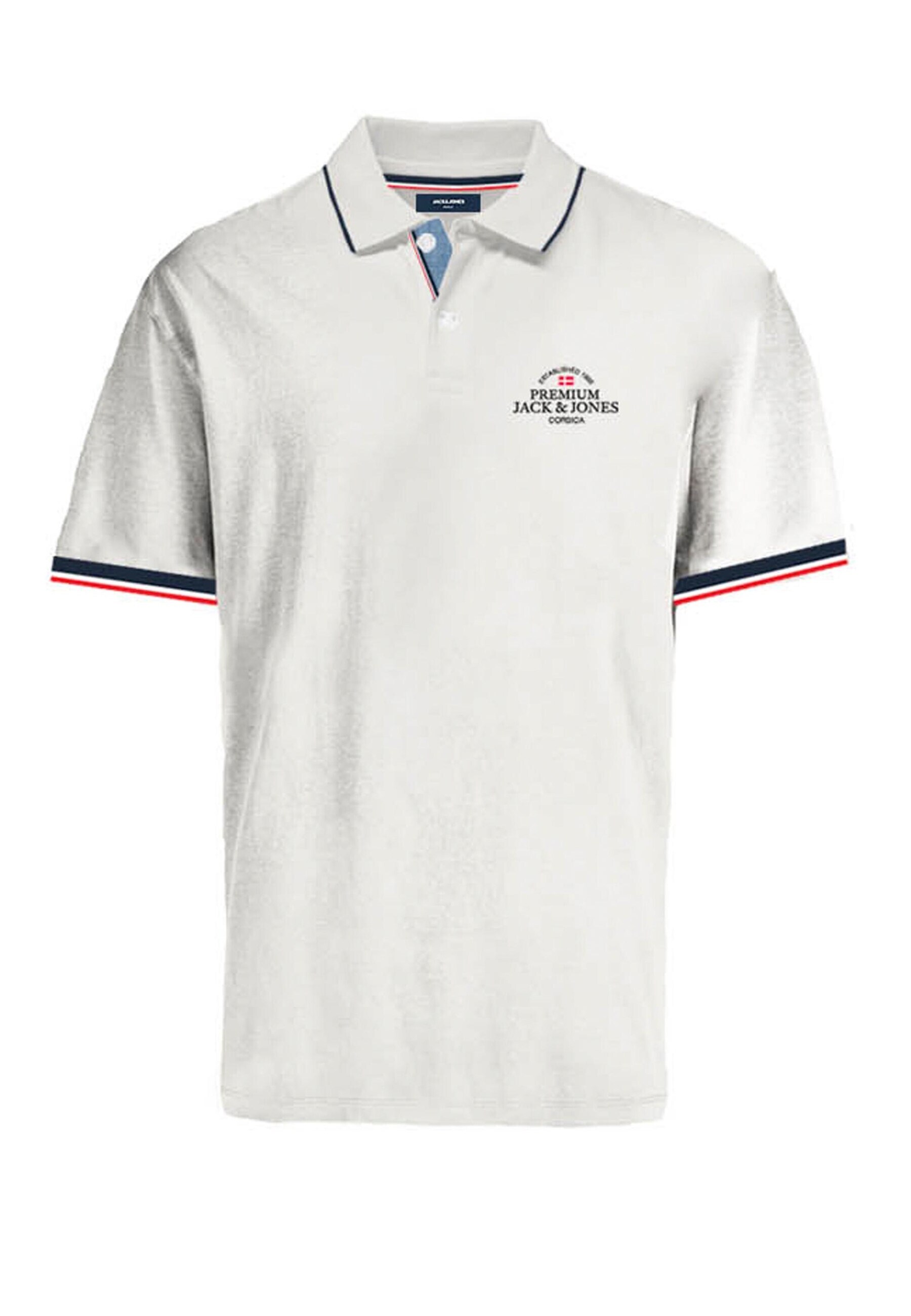 Jack & Jones Shirt Piqu&eacute;-Poloshirt BLUWAVE POLO SS mit Rippb&uuml;ndchen und Logo-Stitching - Bild 1