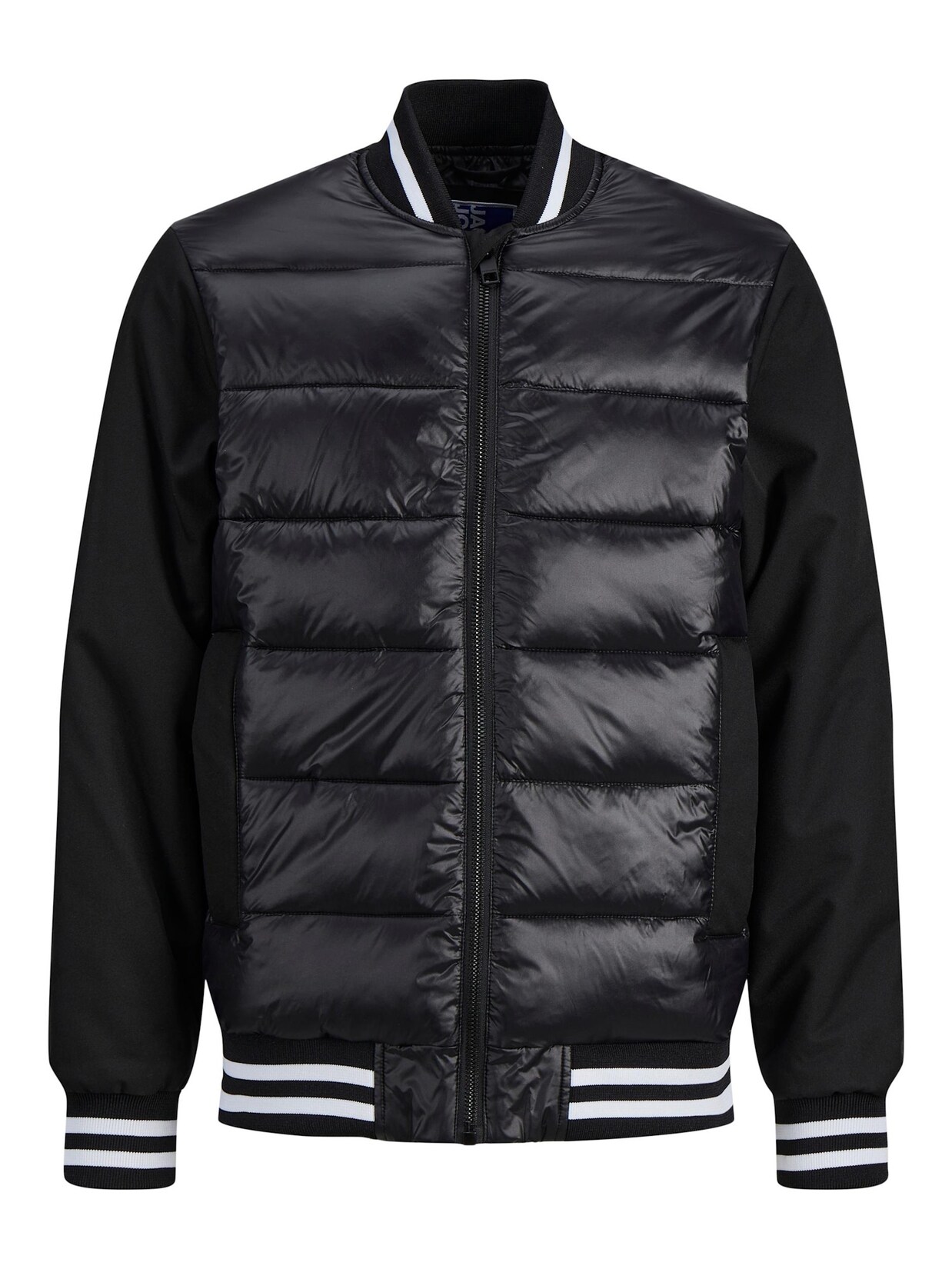 Jack & Jones Junior Jacke BLACK Collegejacke mit Steppeinsatz | 05715505041438