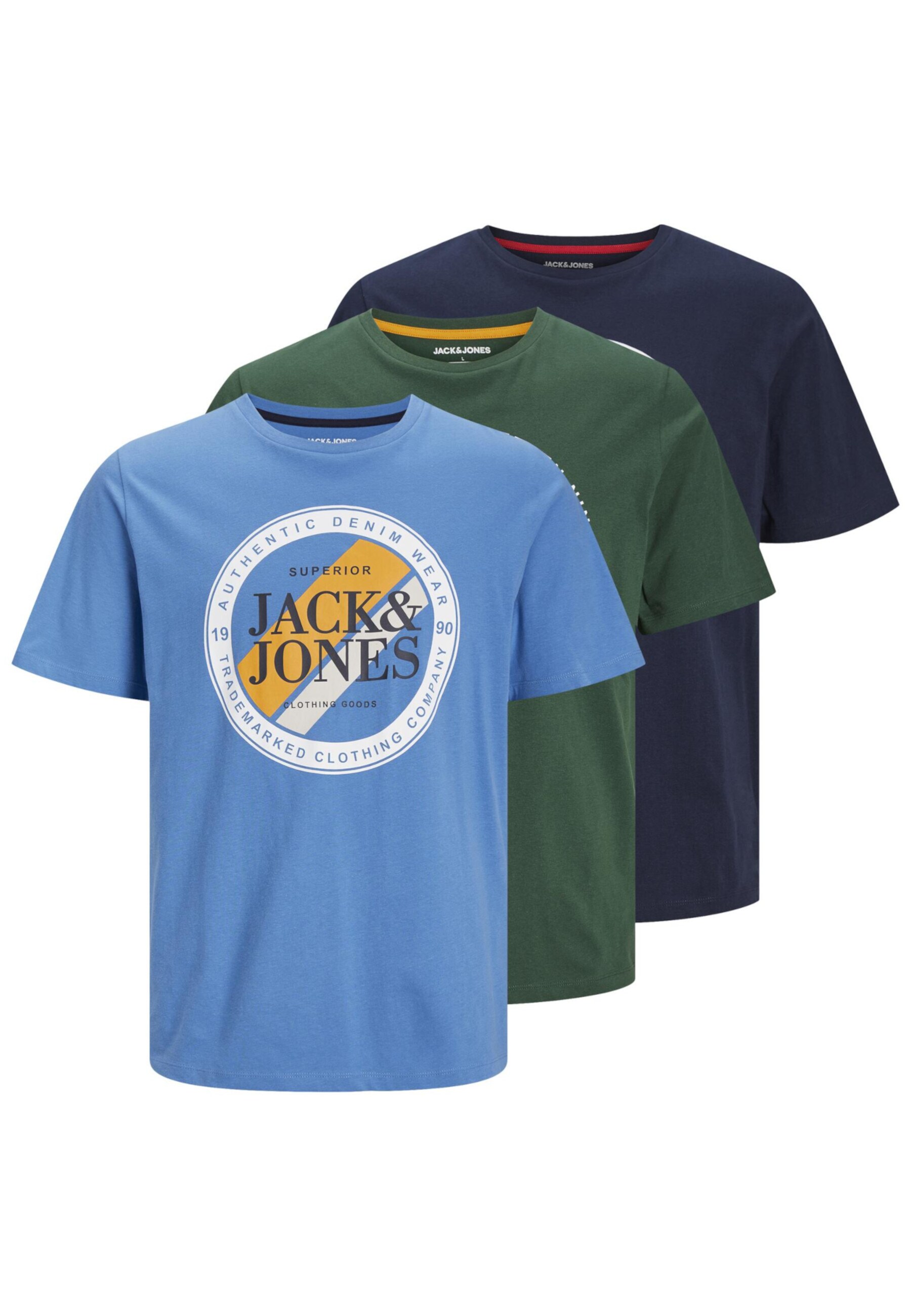 Jack & Jones T-Shirt Loof T-Shirt mit Print Mix 3 Pack - Bild 1