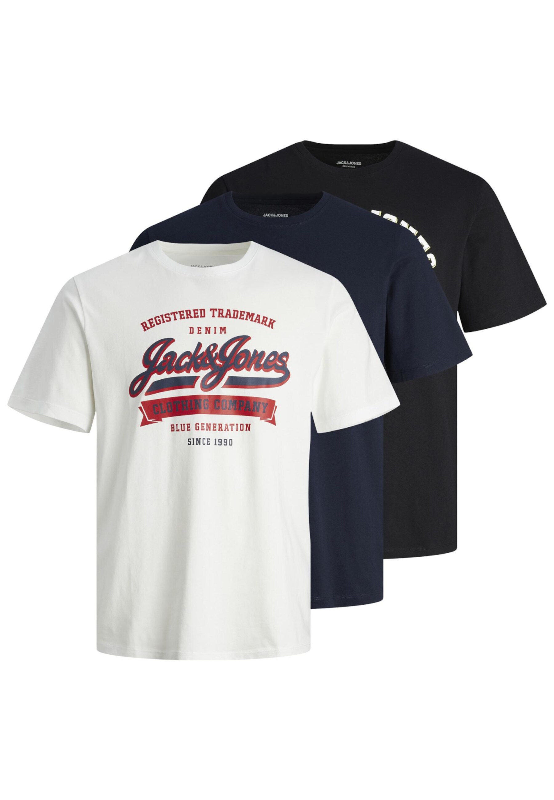 Jack & Jones T-Shirt Logo T-Shirt mit Print Mix 3 Pack - Bild 1