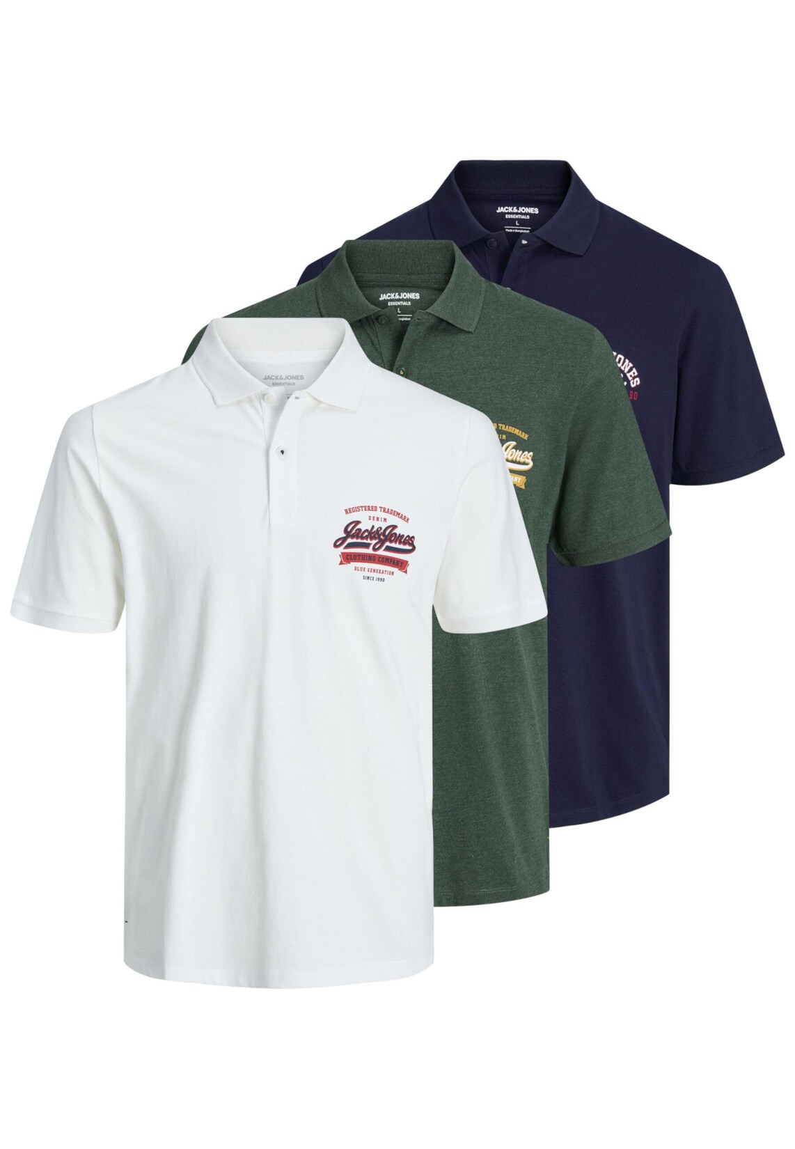 Jack & Jones Polo-Shirt Logo Poloshirt 3 Pack | 05715514499930