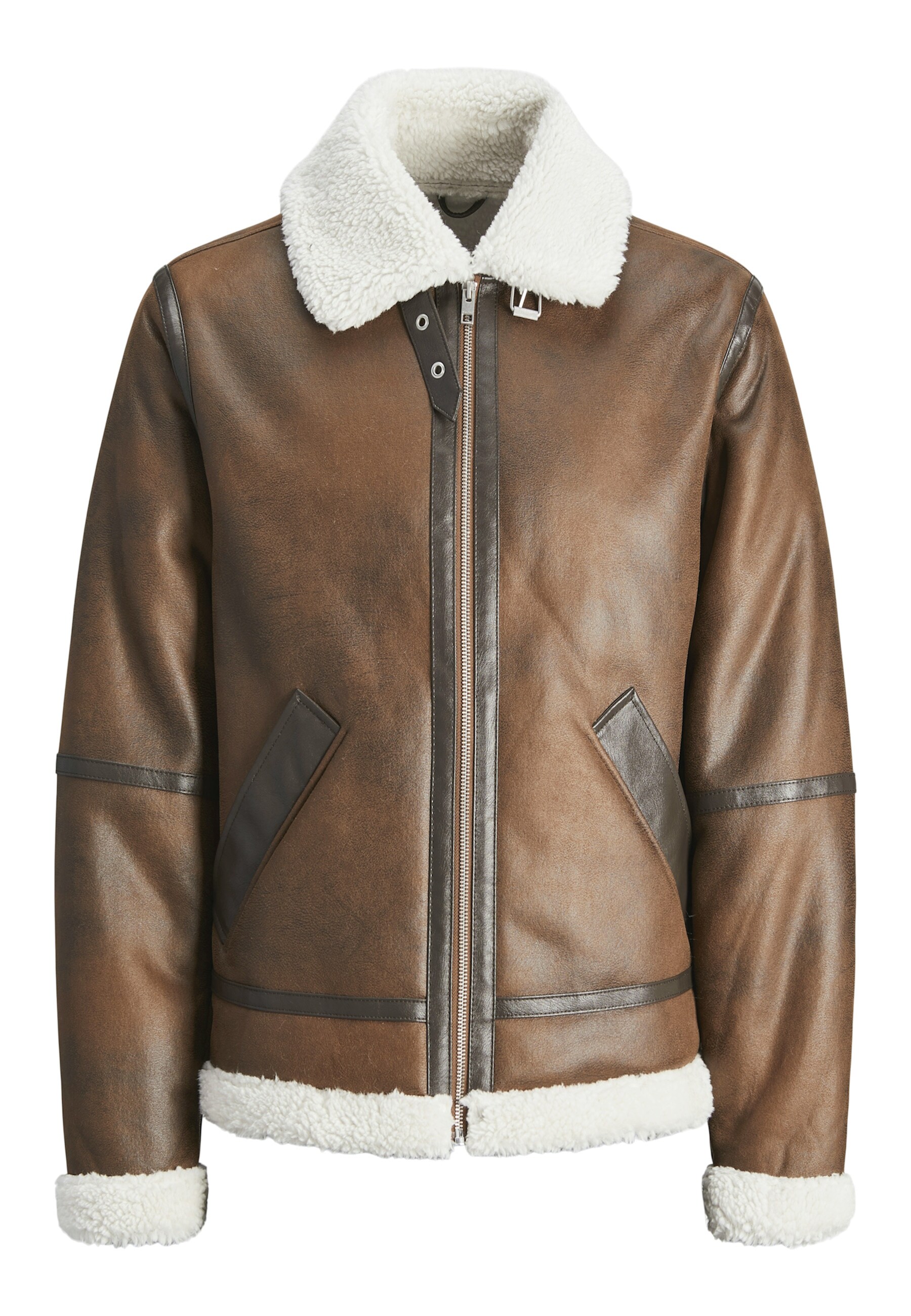 Jack & Jones Jacke COLE AVIATOR Lederjacke - Bild 1