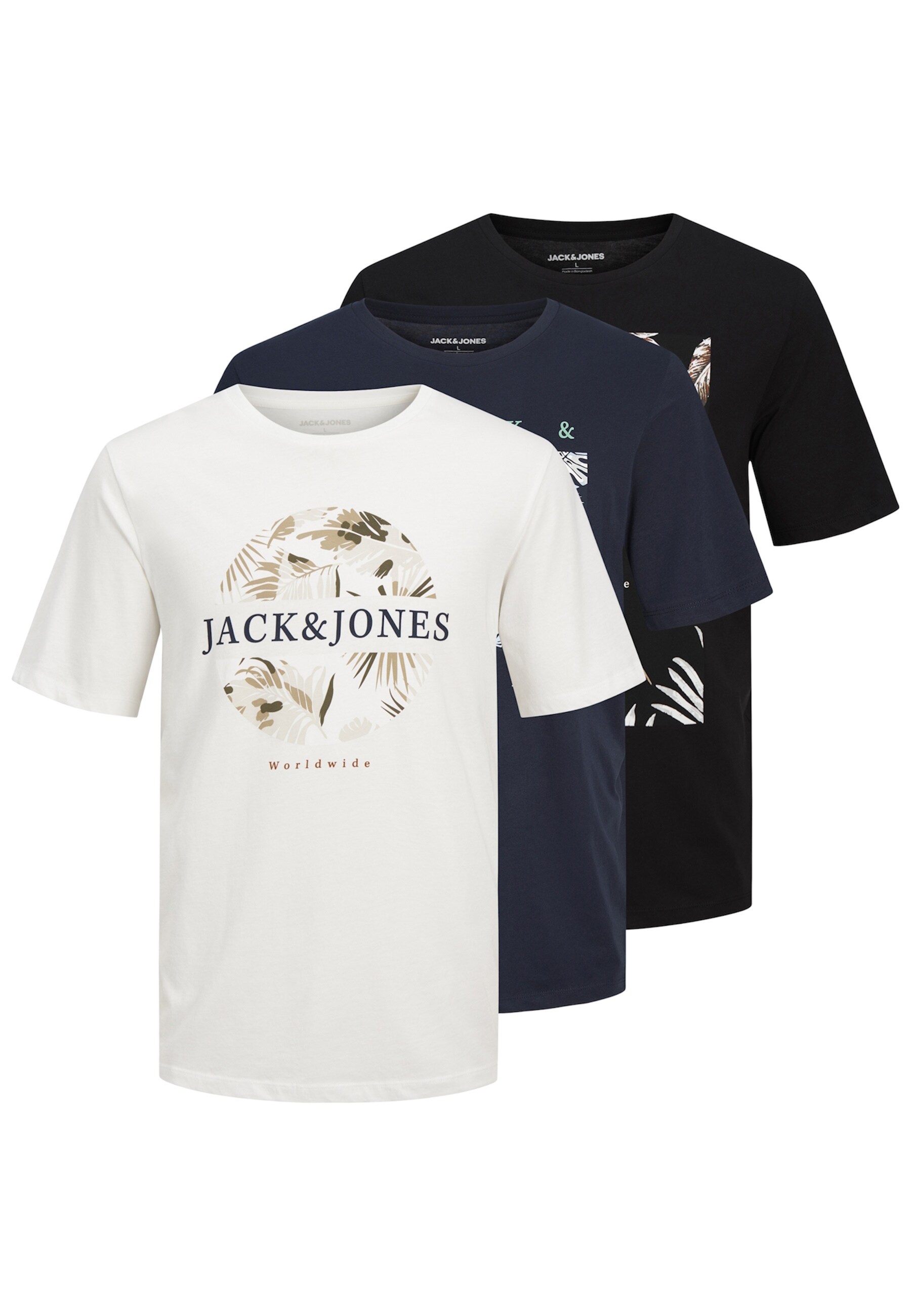 Jack & Jones T-Shirt Floor Kurzarmshirt 3er pack - Bild 1