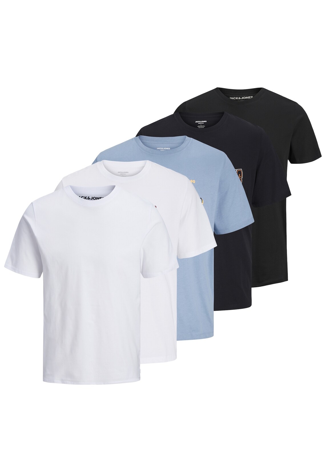 Jack & Jones T-Shirt Tiley Kurzarmshirt 5er pack | 05715610399424