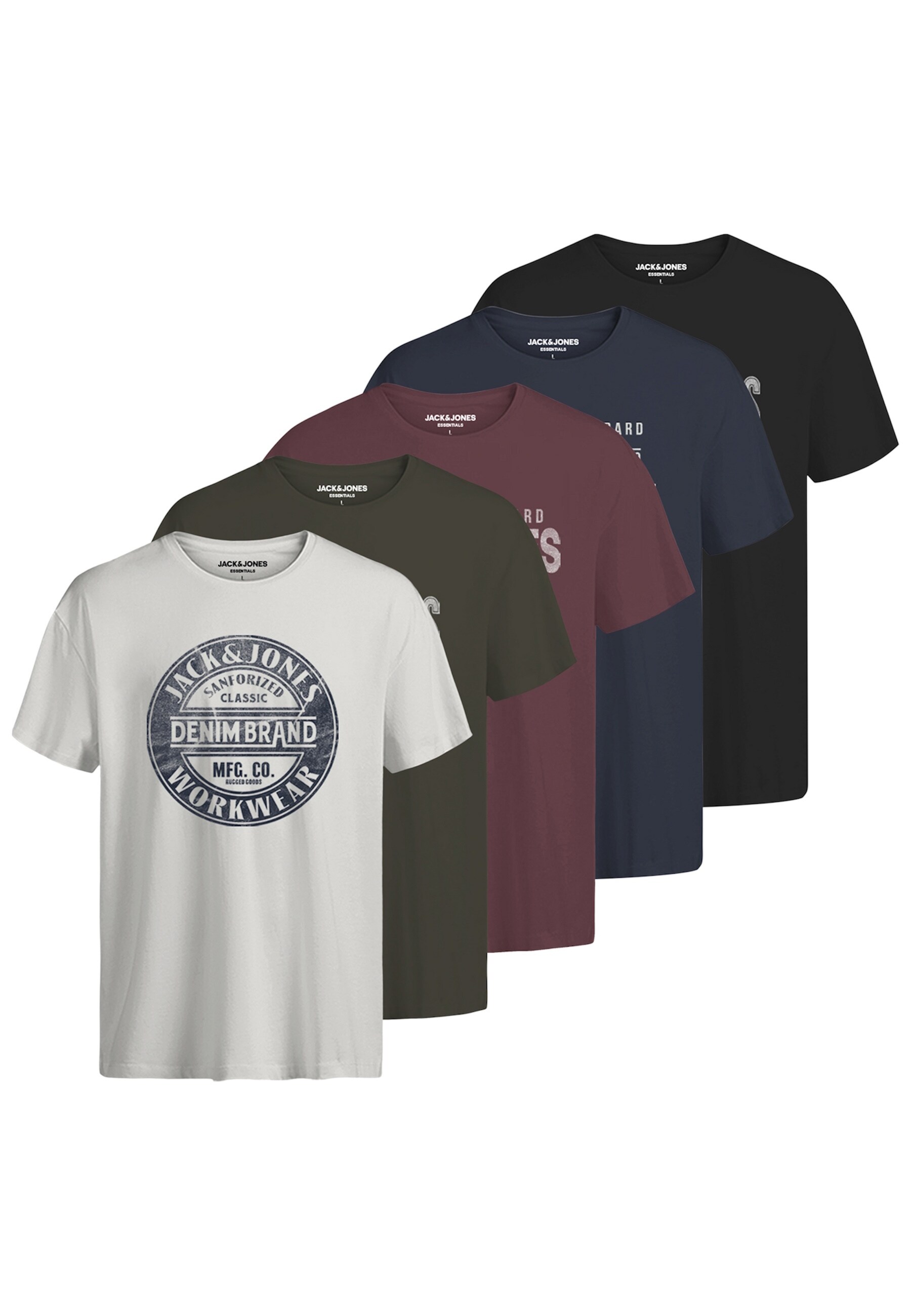 Jack & Jones T-Shirt Jeans Kurzarmshirt 5er pack - Bild 1