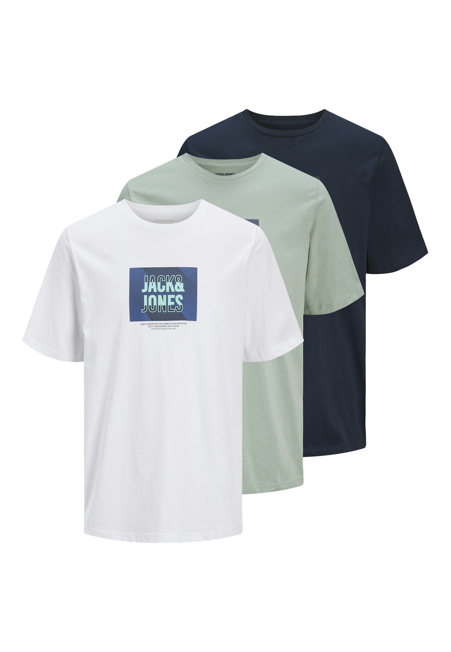 Jack & Jones T-Shirt HUDSON Kurzarmshirt 3er Pack - Bild 1
