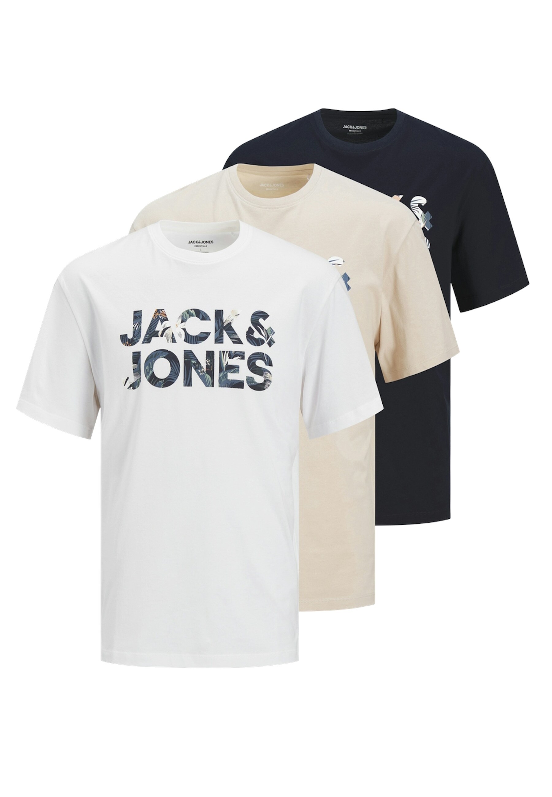 Jack & Jones T-Shirt BRYAN Kurzarmshirt 3er Pack - Bild 1