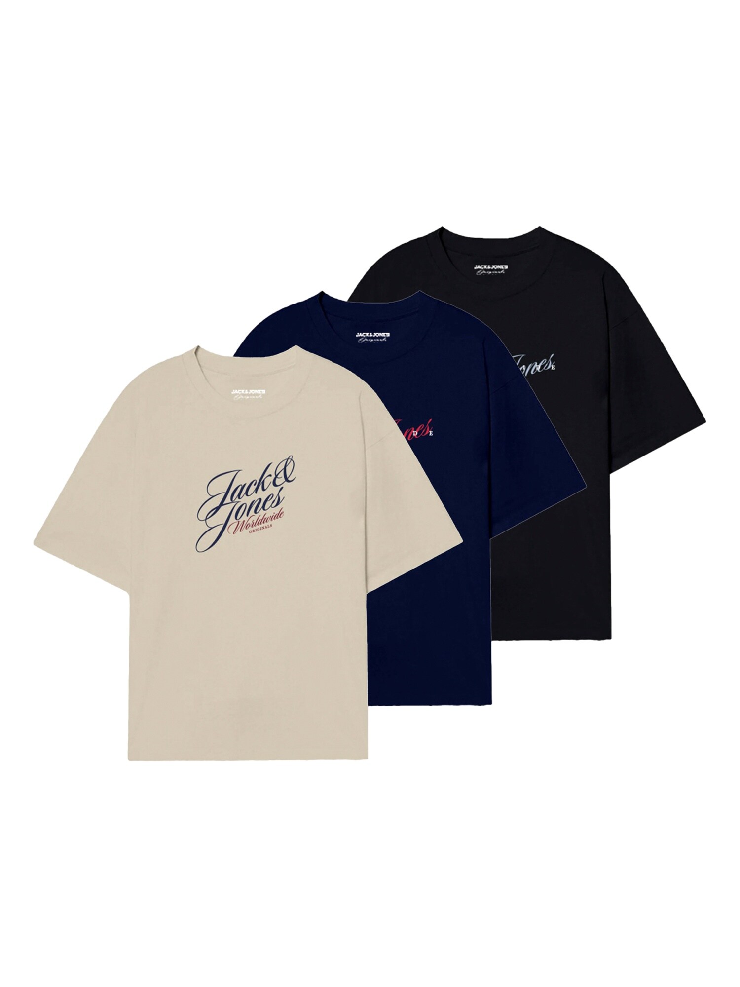 Jack & Jones T-Shirt Inwood Kurzarmshirt im Dreierpack - Bild 1