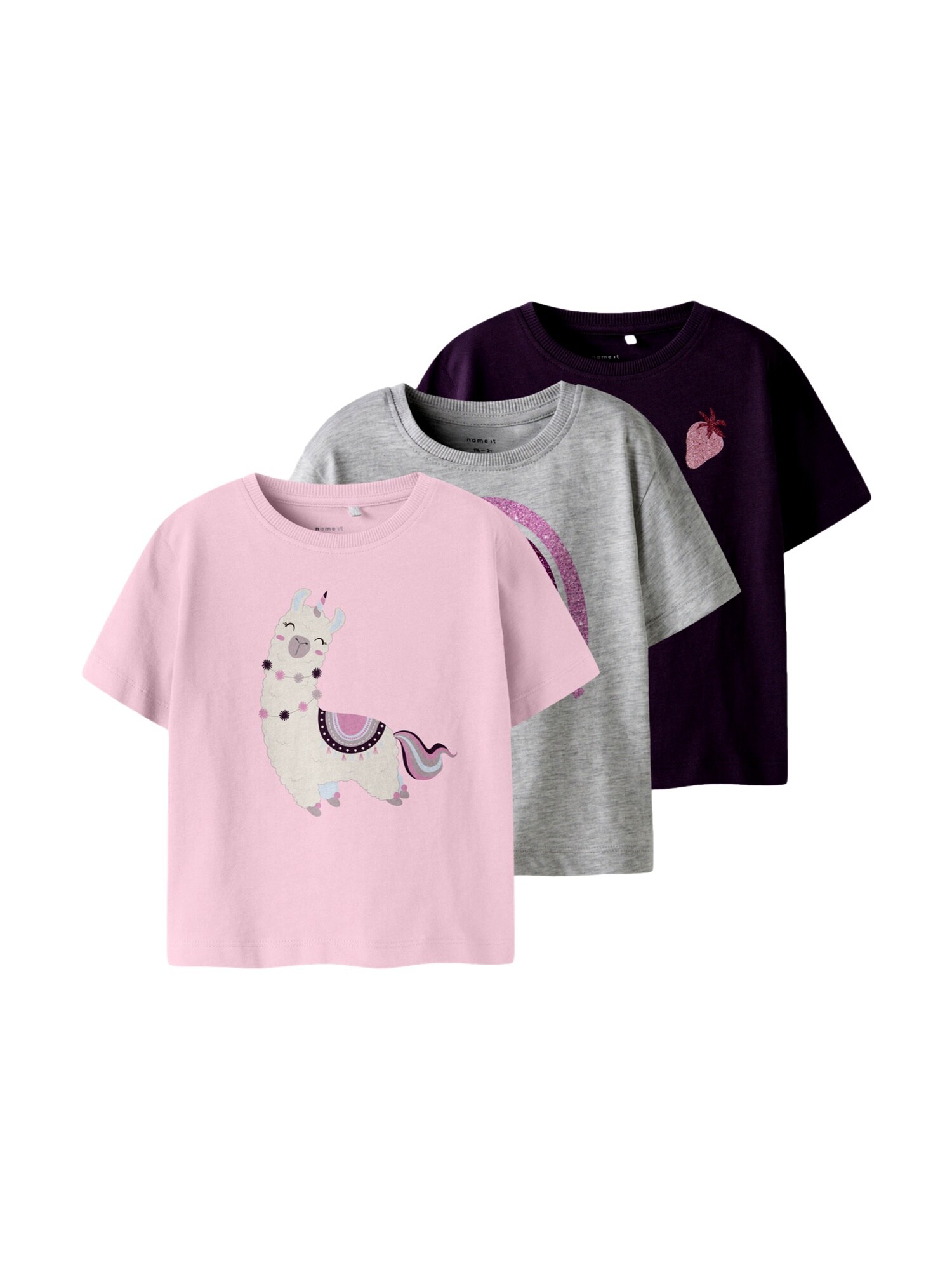 Name It T-Shirt BELINA Kurzarmshirt  3er Pack - Bild 1