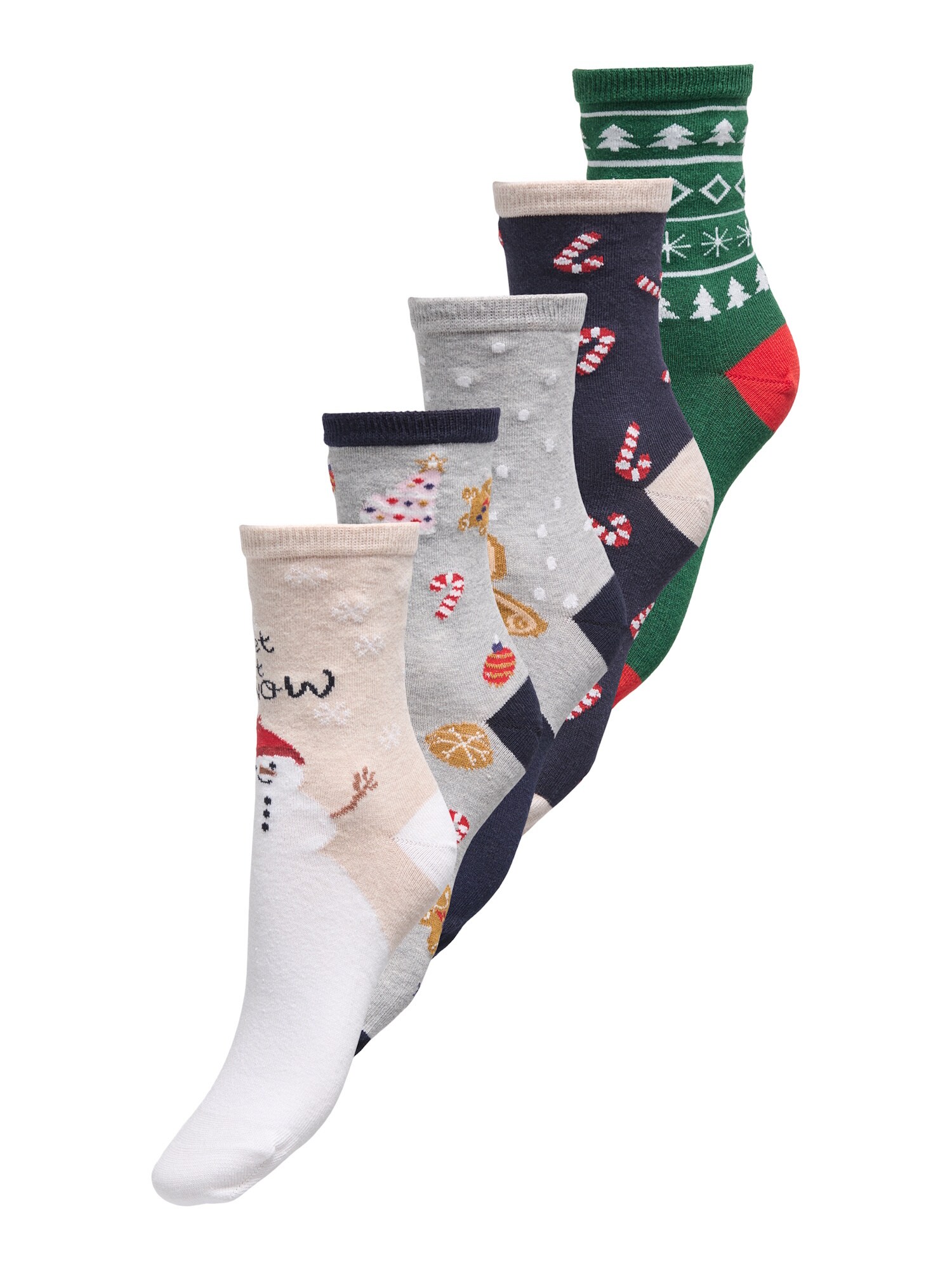 Only Str&uuml;mpfe CHRISTMAS Socken 5er Pack - Bild 1