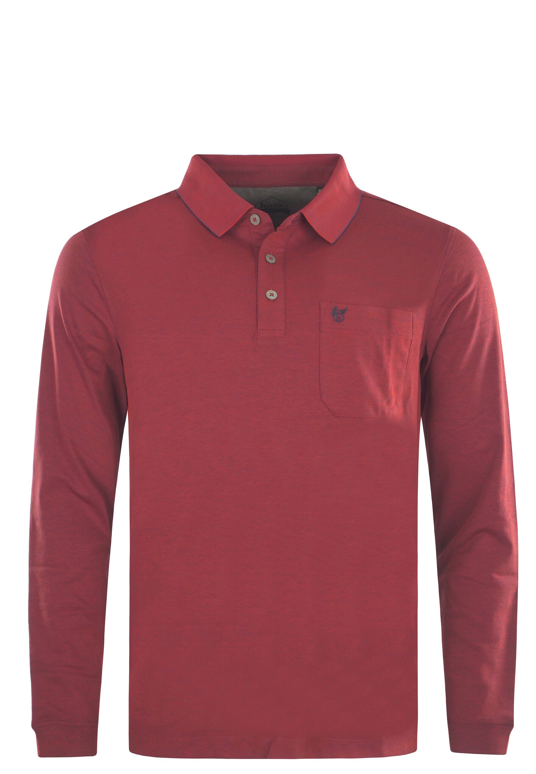 Hajo Shirt Langarm-Poloshirt Softknit mit Knopfleiste, Brusttasche und Logo-Stickerei in Comfort Fit - Bild 1