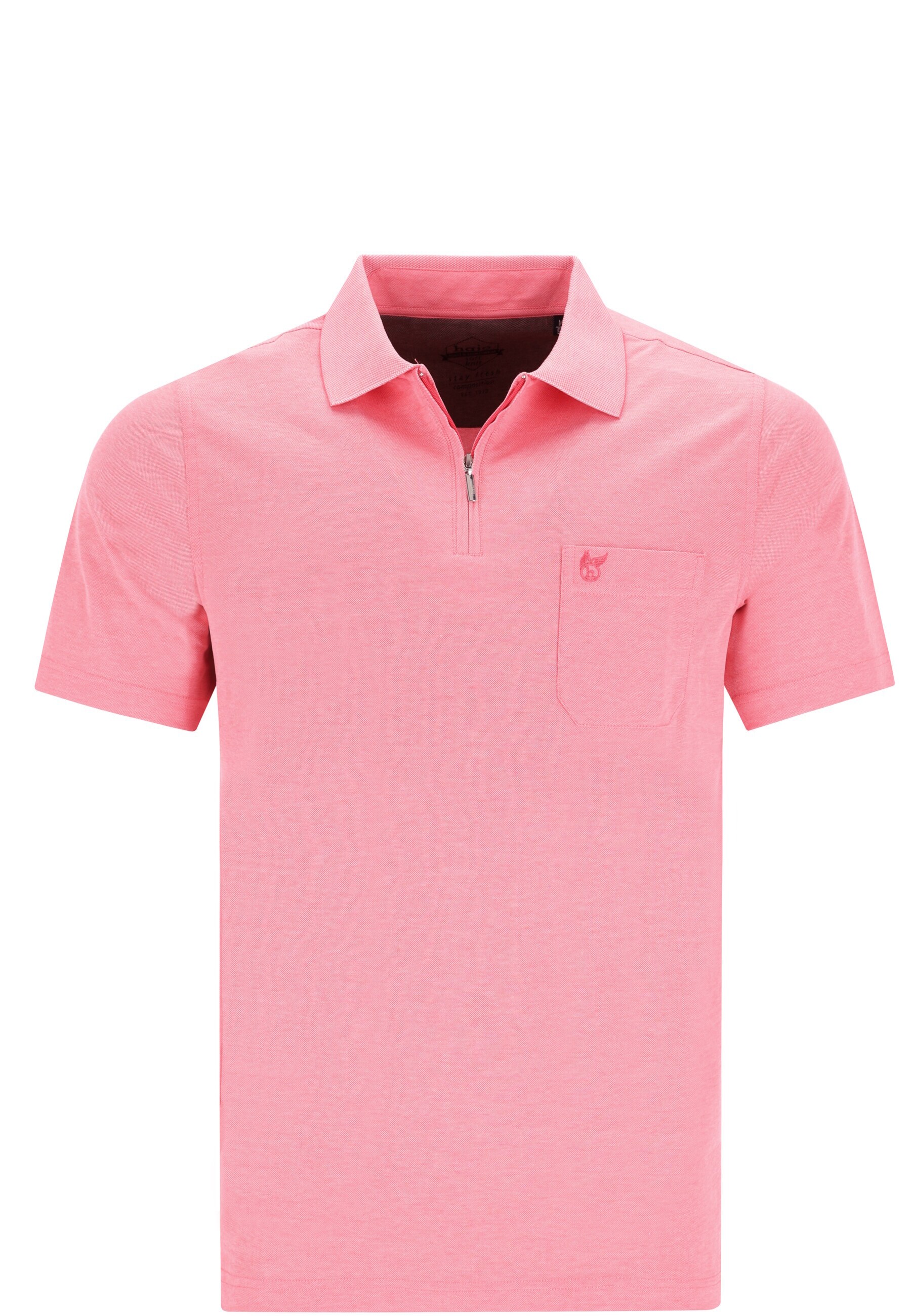 Hajo Shirt Kurzarm-Poloshirt Softknit mit verdecktem Rei&szlig;verschluss und Brusttasche in Regular Fit - Bild 1