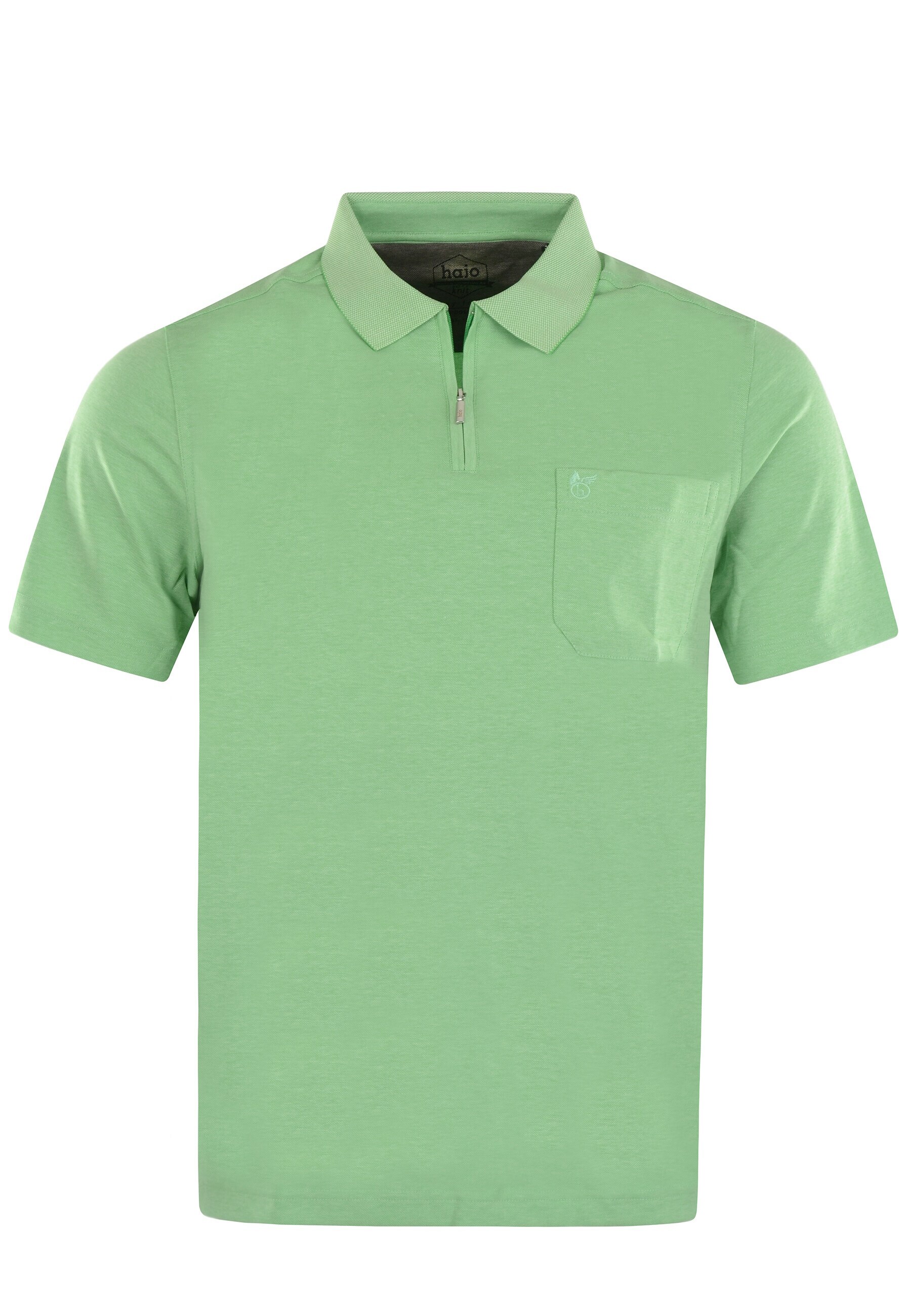 Hajo Shirt Kurzarm-Poloshirt Softknit mit verdecktem Rei&szlig;verschluss und Brusttasche in Regular Fit - Bild 1
