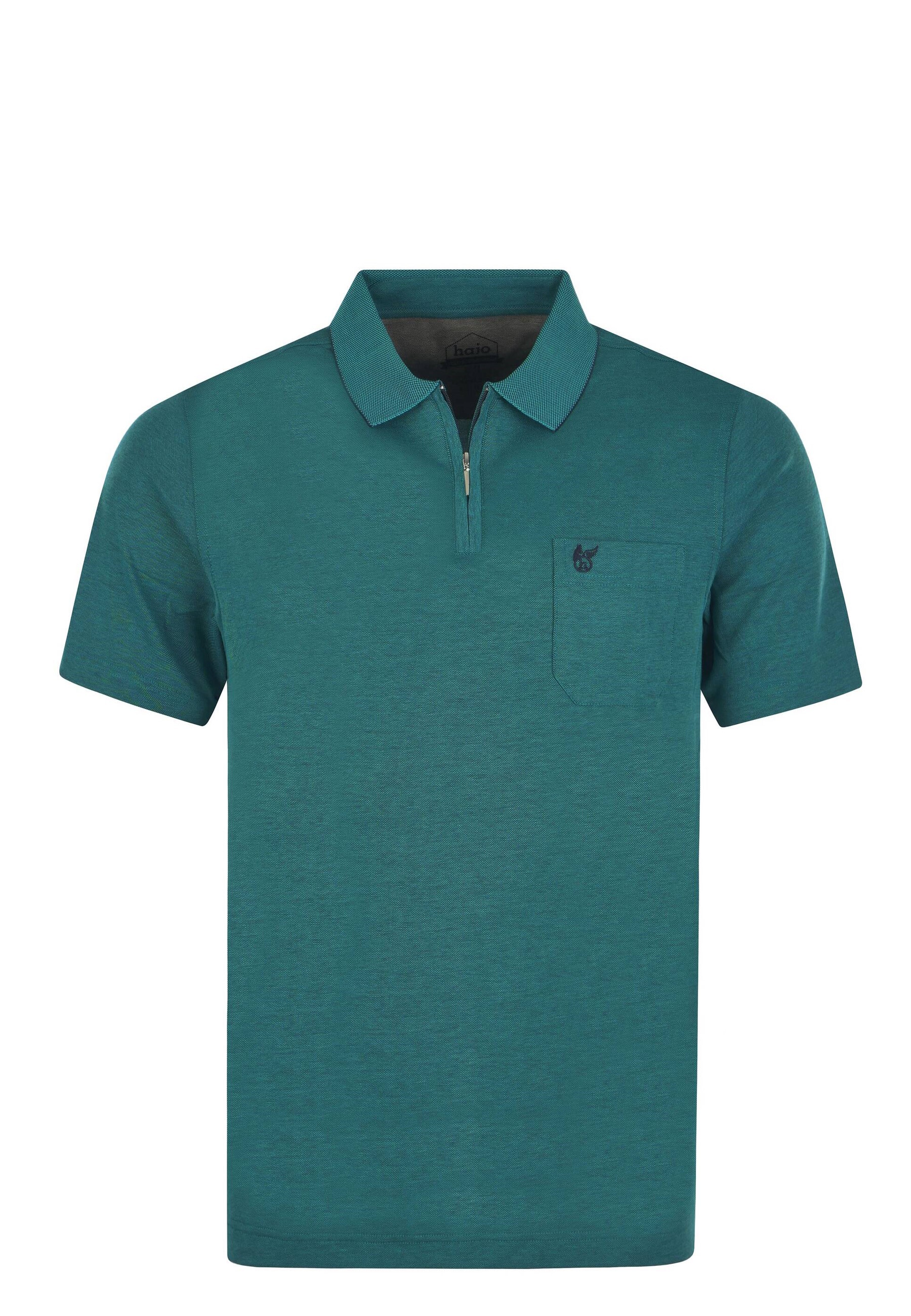 Hajo Shirt Kurzarm-Poloshirt Softknit mit verdecktem Rei&szlig;verschluss und Brusttasche in Regular Fit - Bild 1