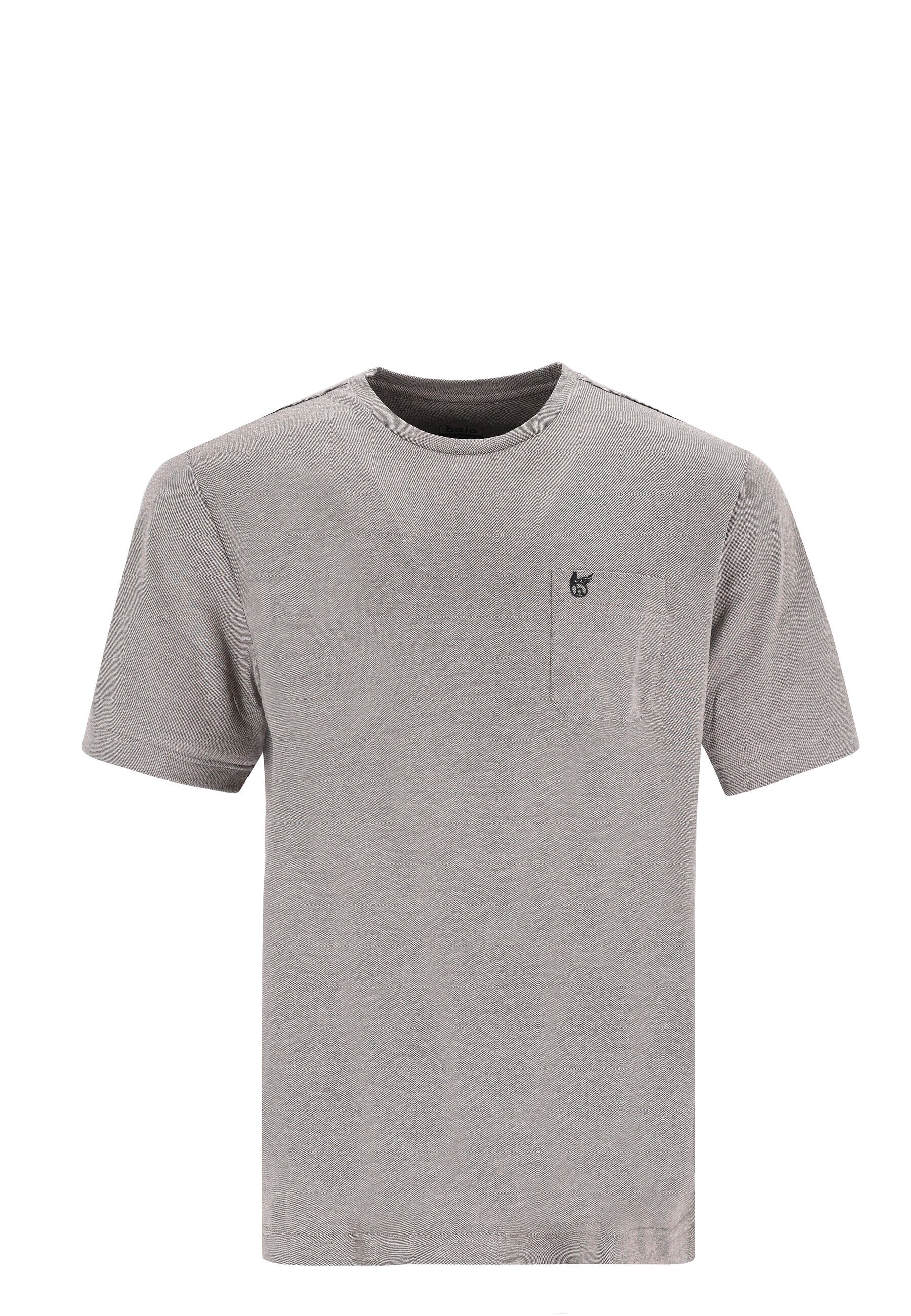 Hajo Shirt Unifarbenes Kurzarmshirt Softknit mit Rundhalsausschnitt und Brusttasche - Bild 1