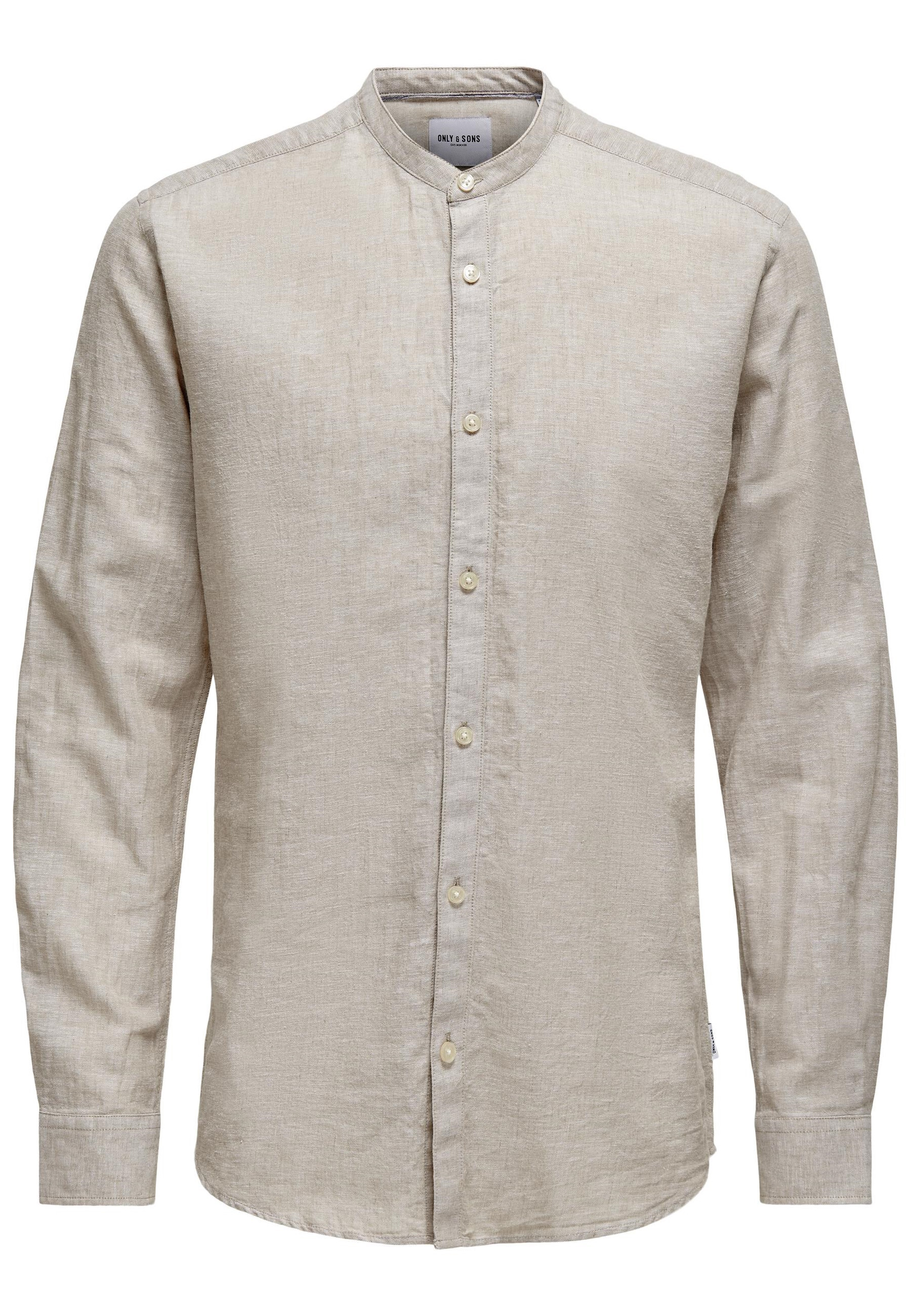 Only & Sons Hemd Slim Fit Freizeithemd Caiden Solid mit Maokragen und durchgehender Knopfleiste - Bild 1