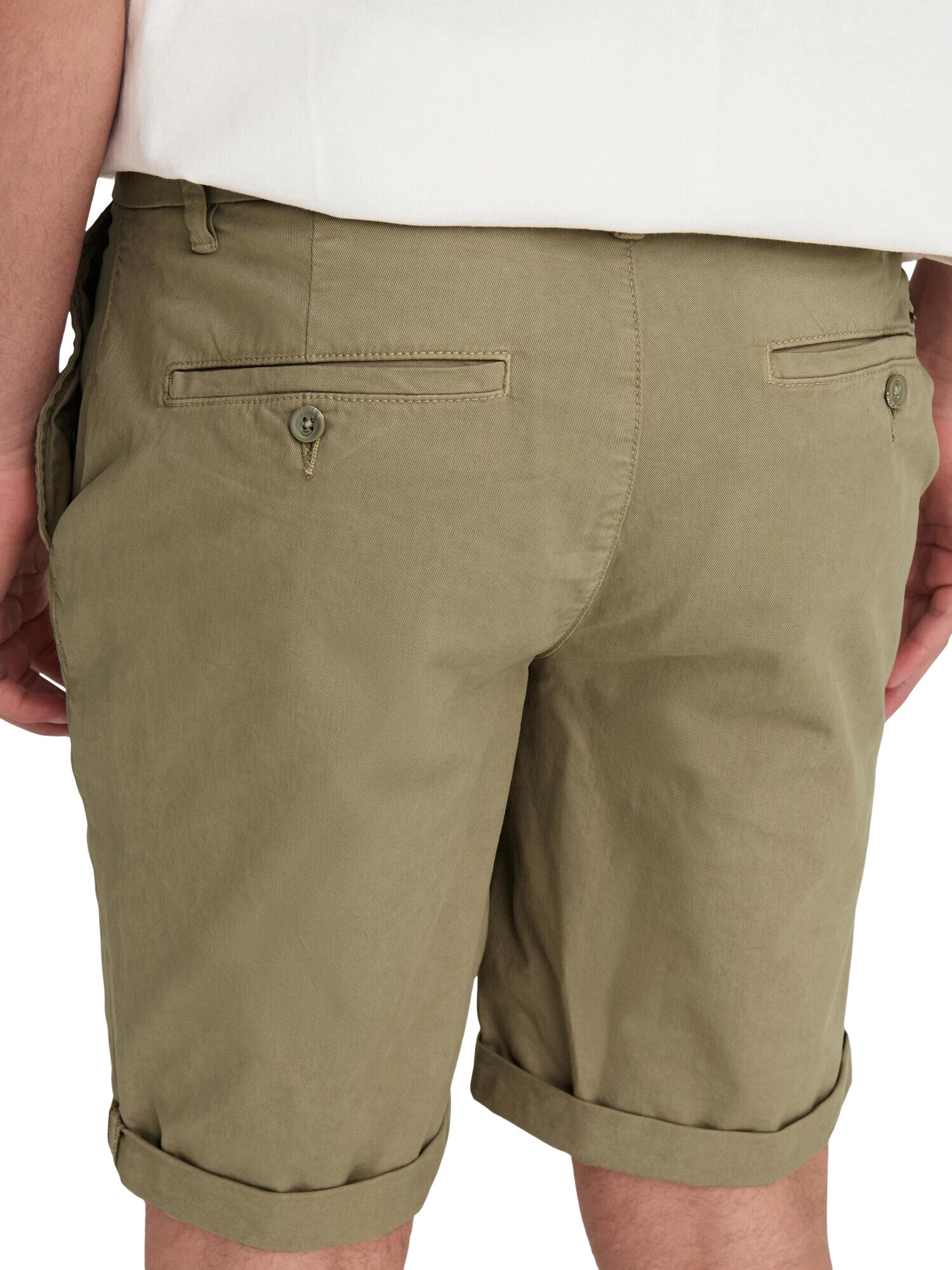 Only & Sons Shorts Unifarbene Short Peter Reg Twill mit seitlichen Eingrifftaschen und umgeschlagenem Saum - Bild 1