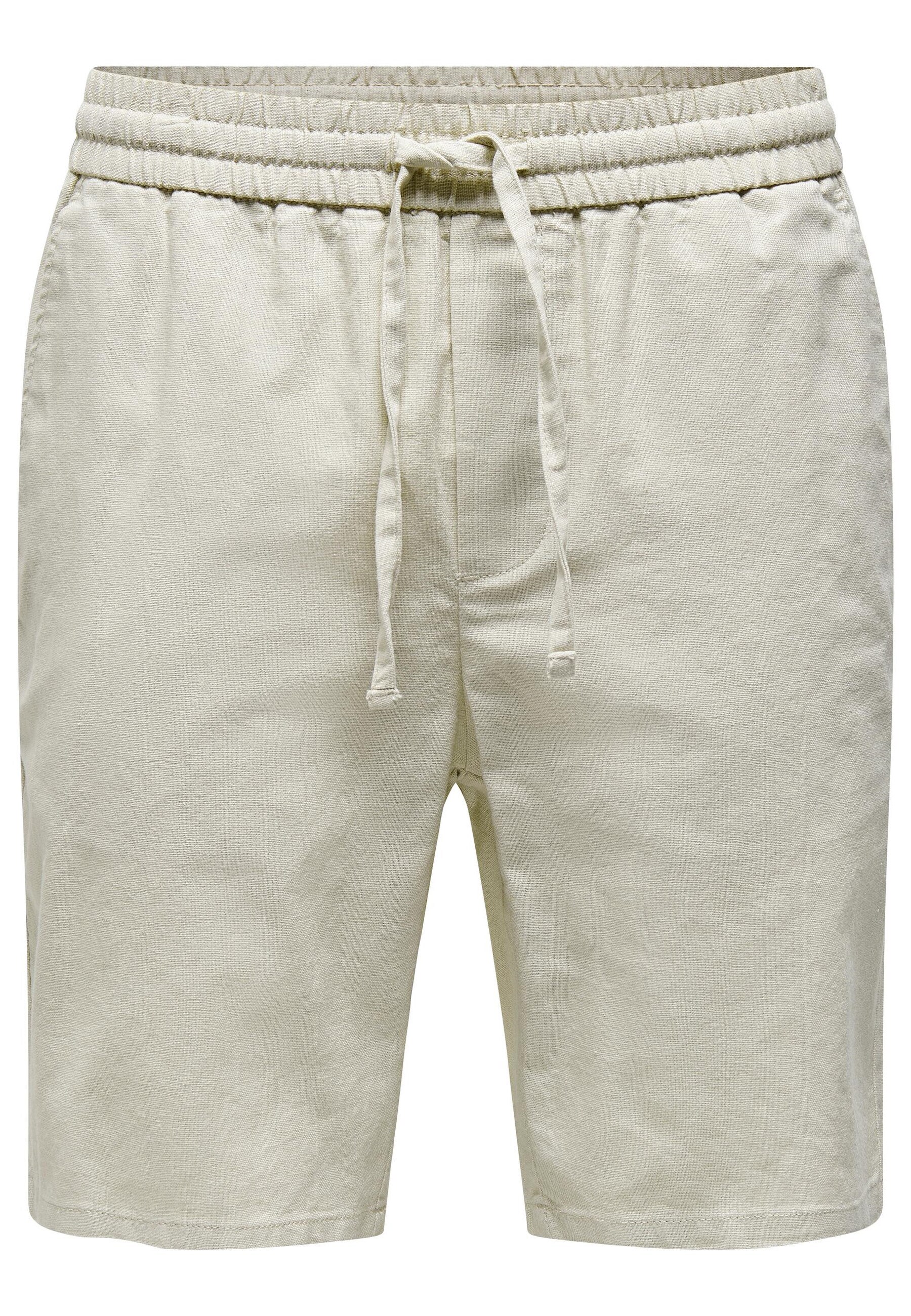 Only & Sons Shorts Unifarbene Bermuda Linus Shorts mit elastischem Bund und seitlichen Eingrifftaschen in Regular Fit - Bild 1
